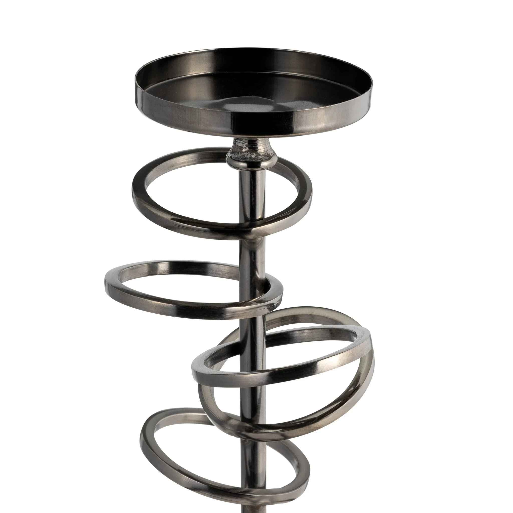 Metal, 15" Ring Toss On Acrylic Candleholder, Gunm - Image 4