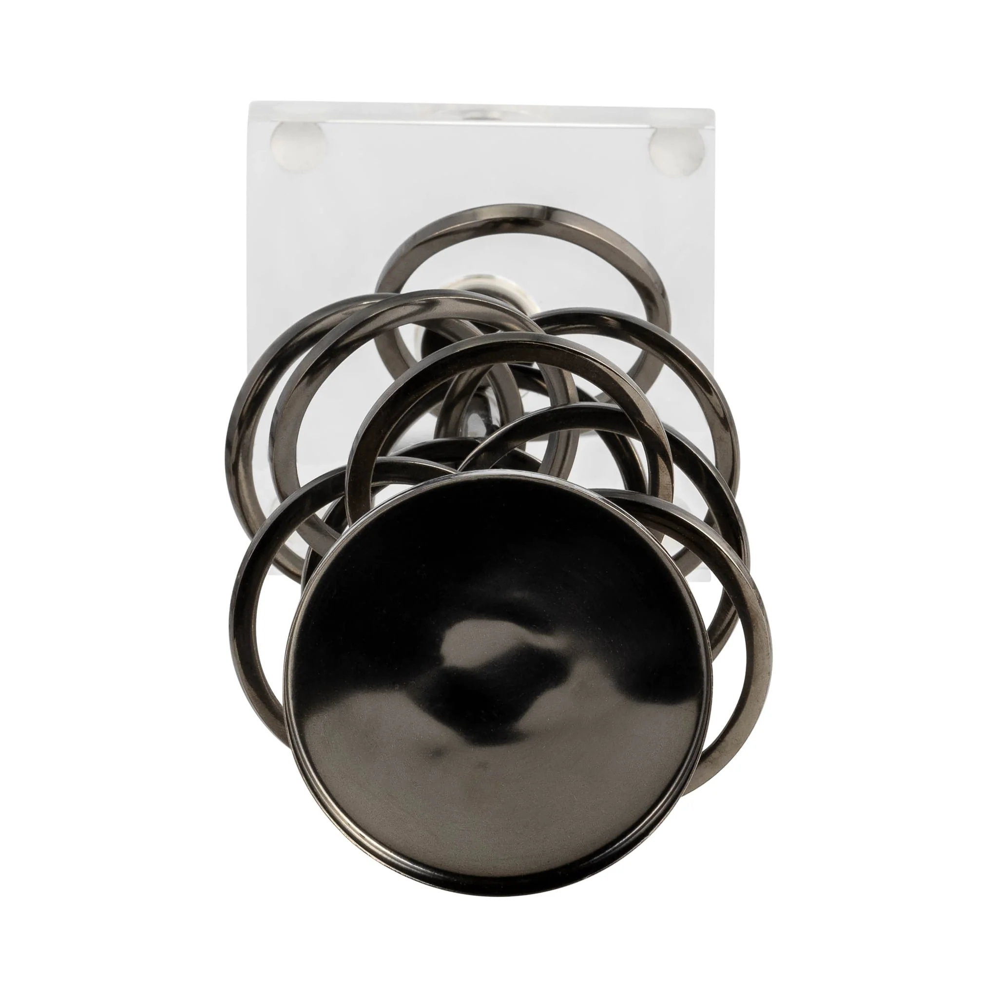 Metal, 15" Ring Toss On Acrylic Candleholder, Gunm - Image 5