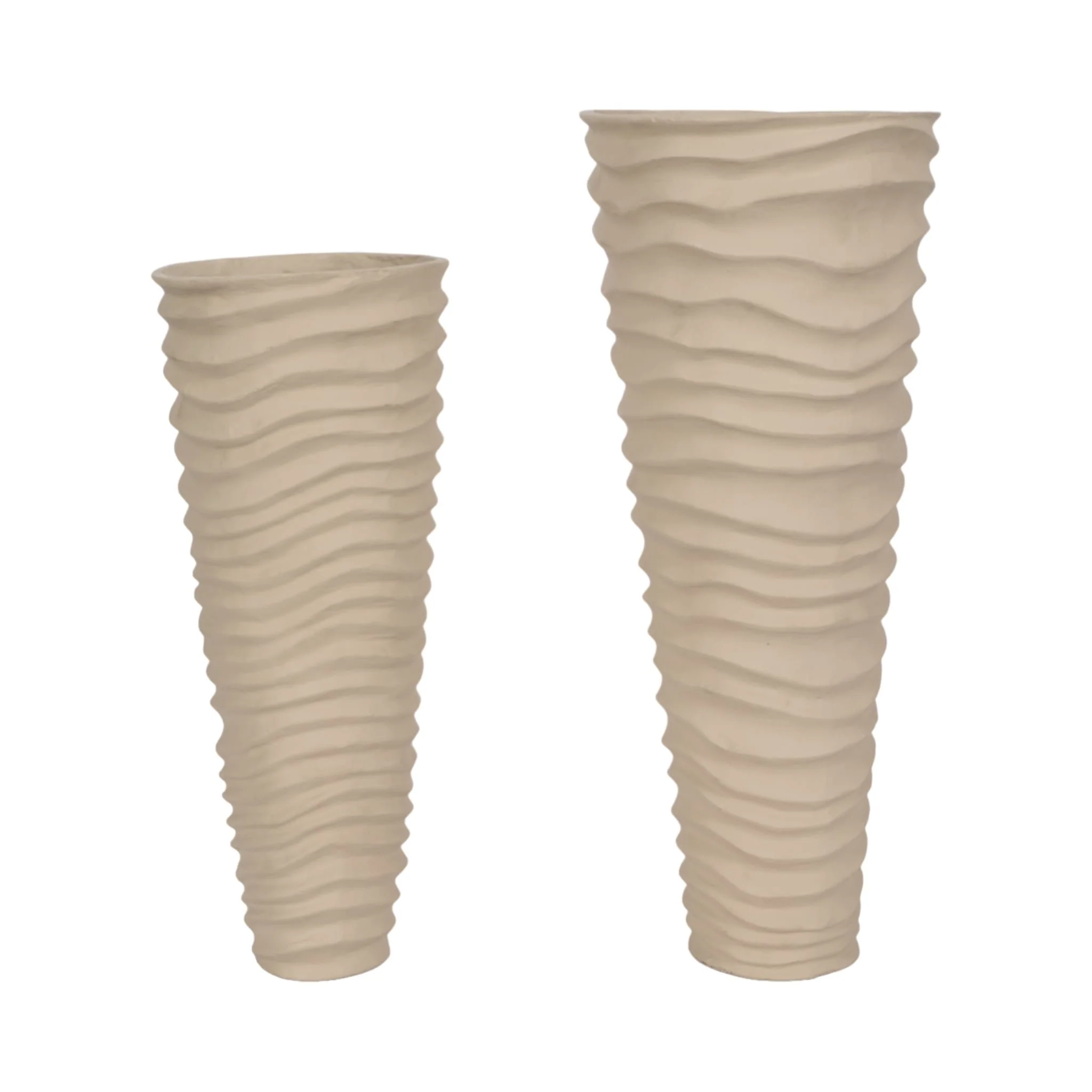 Metal 15", Rugged Vase, Ivory/nickel - Image 7