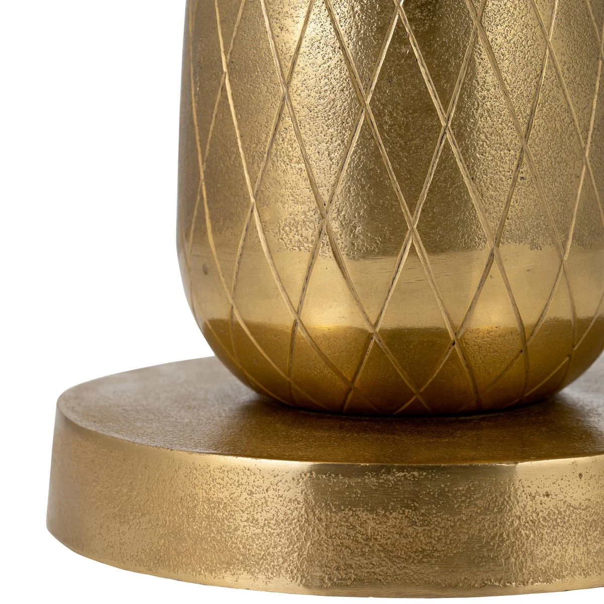 Metal, 15"d/24"h, Gold Pineapple Side Table, Kd - Image 5