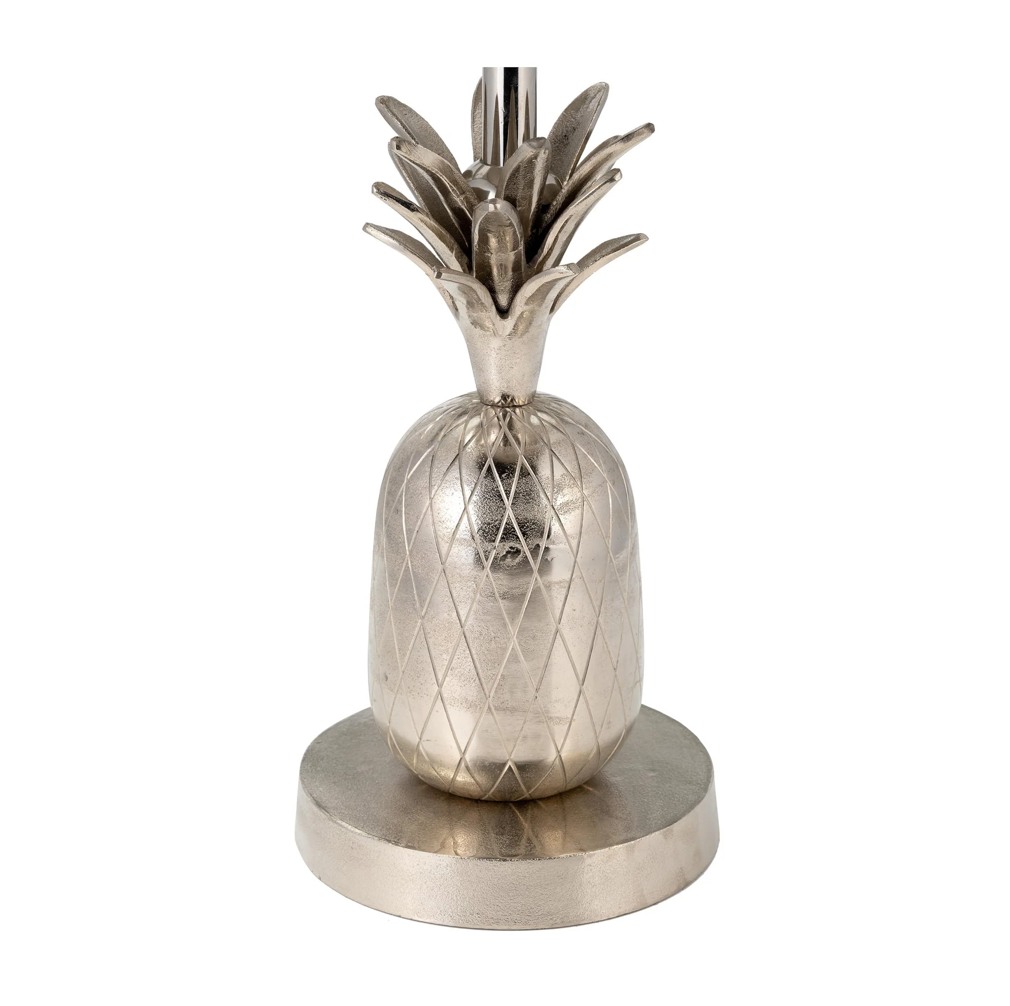 Metal, 15"d/24"h, Silver Pineapple Side Table, Kd - Image 3