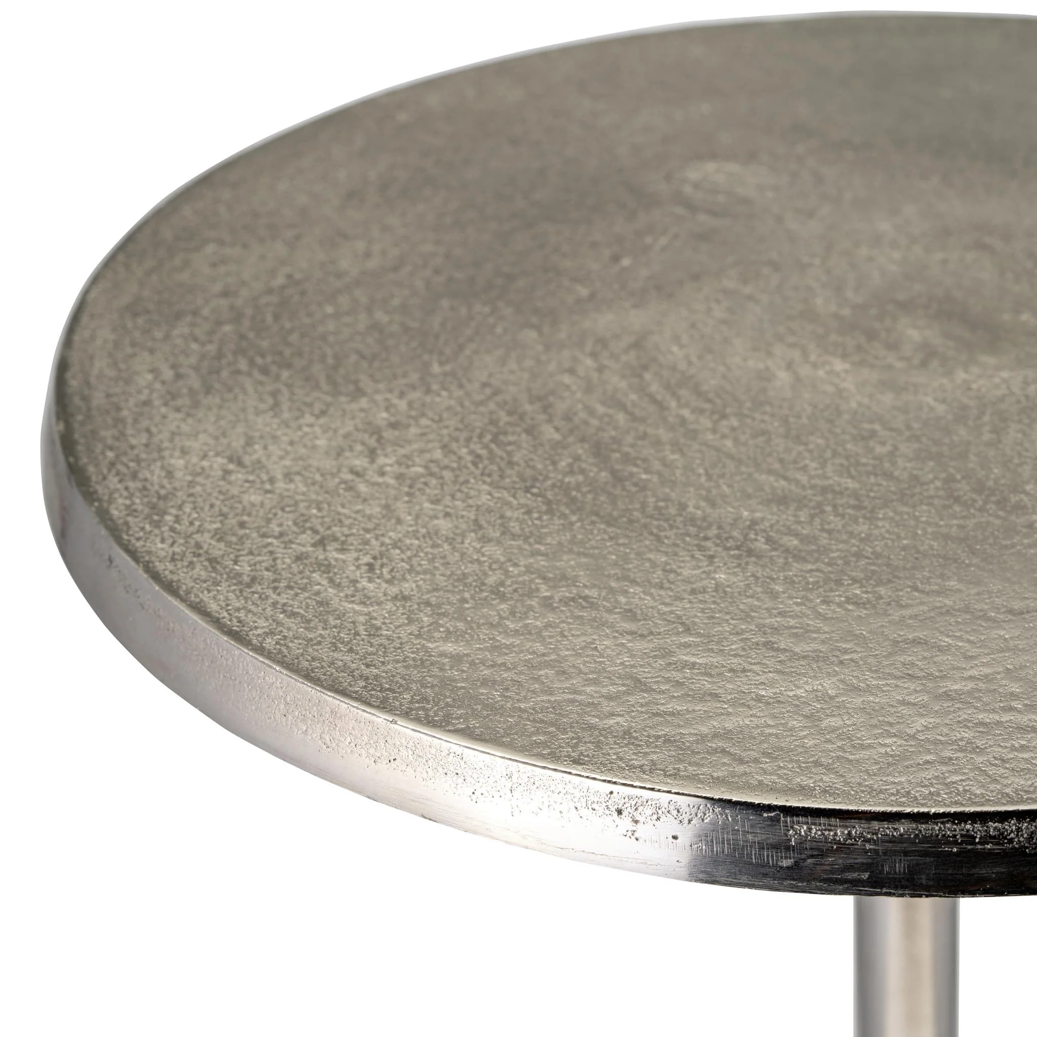 Metal, 15"d/24"h, Silver Pineapple Side Table, Kd - Image 4