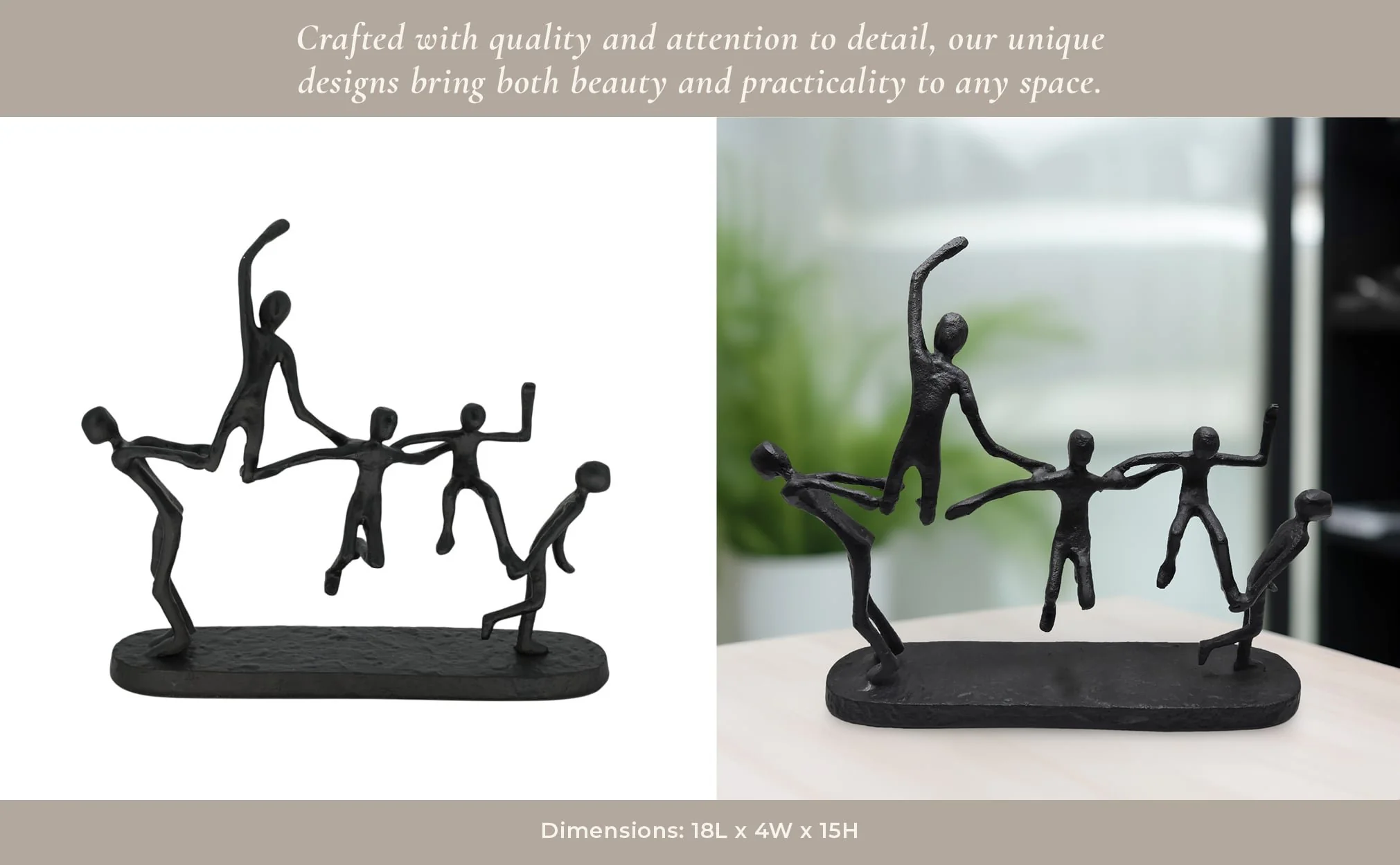 Metal, 15"h Contortionists, Black - Image 11