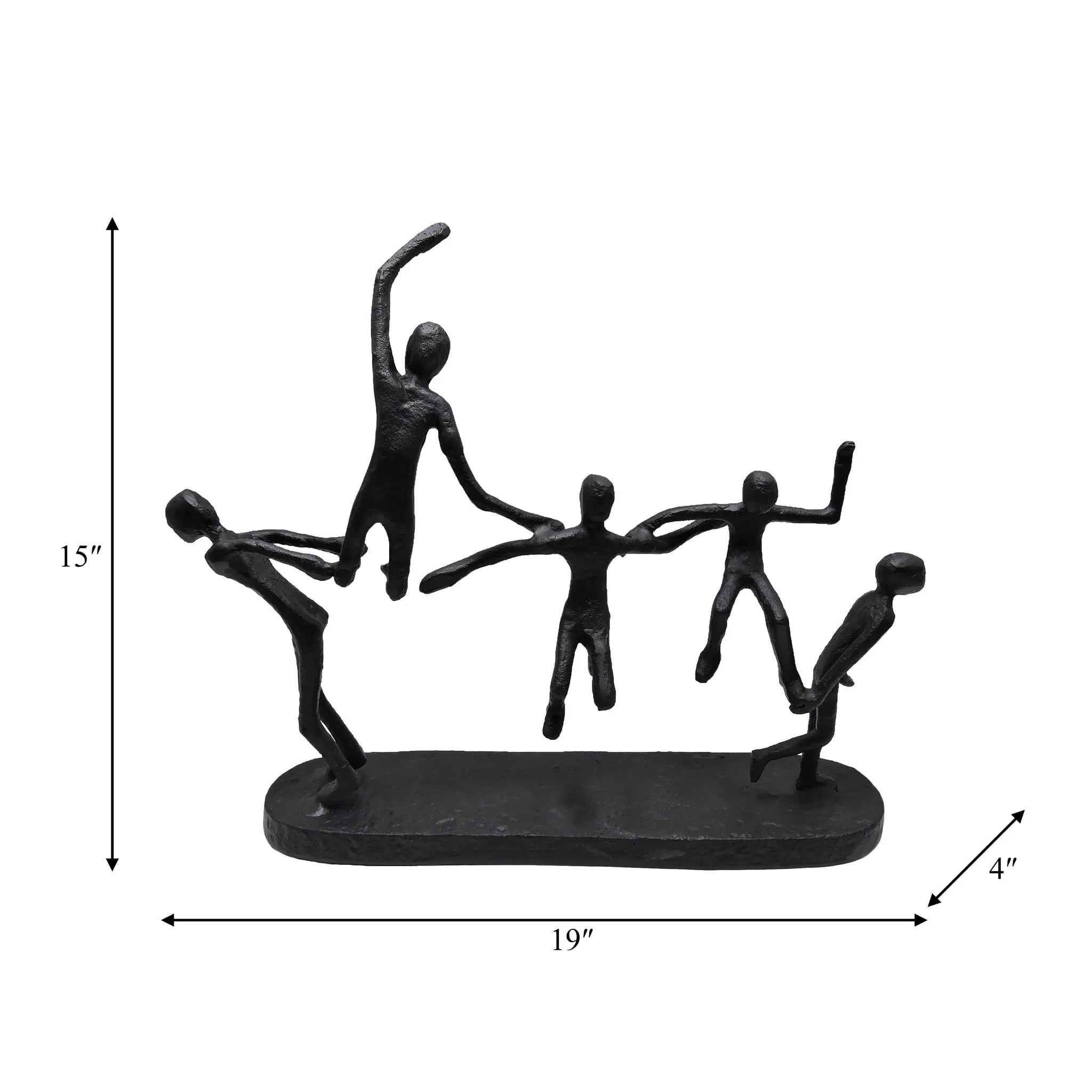 Metal, 15"h Contortionists, Black - Image 8