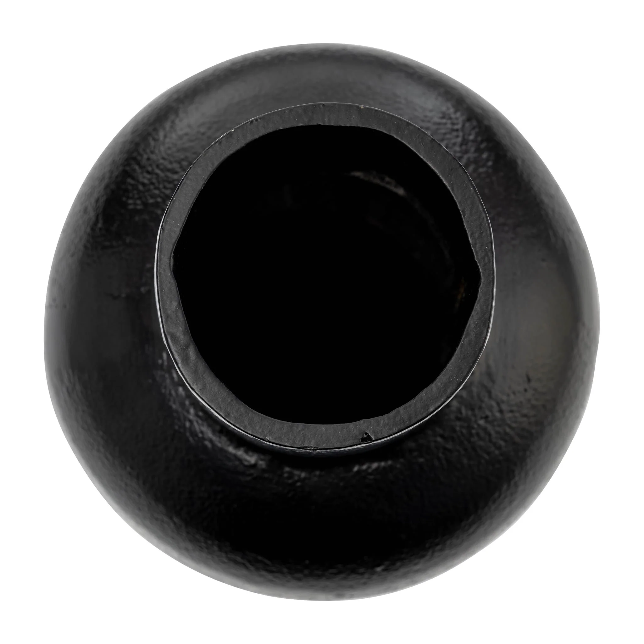 Metal,15"h, Mid Ellipsoid  Vase,black - Image 4