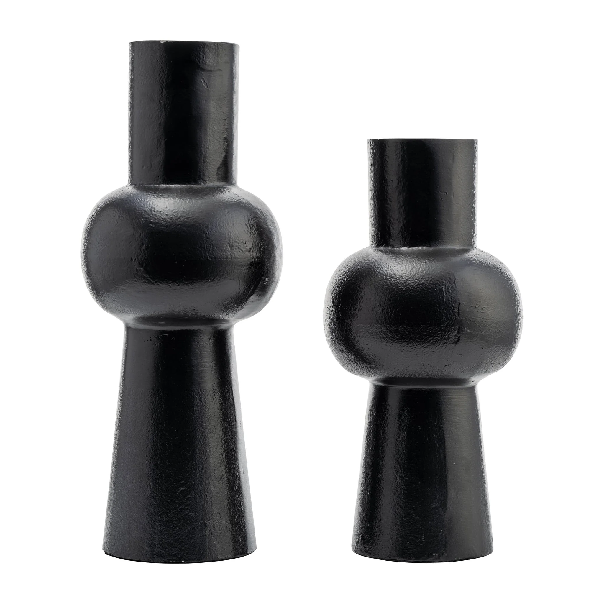 Metal,15"h, Mid Ellipsoid  Vase,black - Image 6
