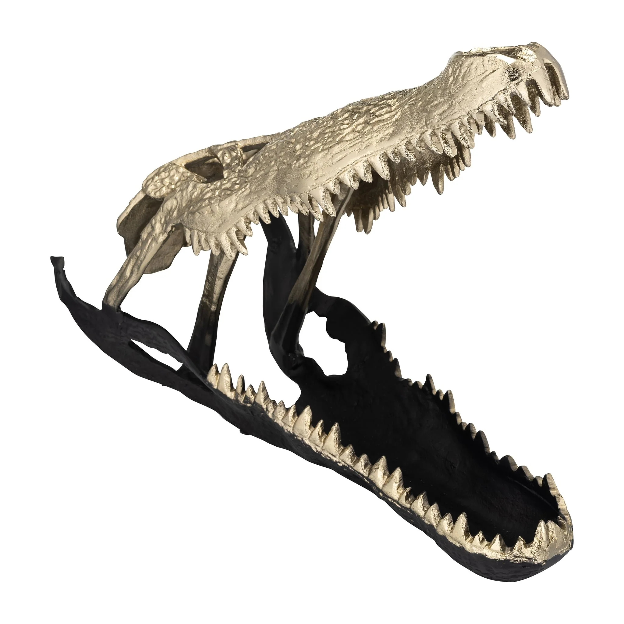 Metal,16",alligator Skull,gold/black - Image 2