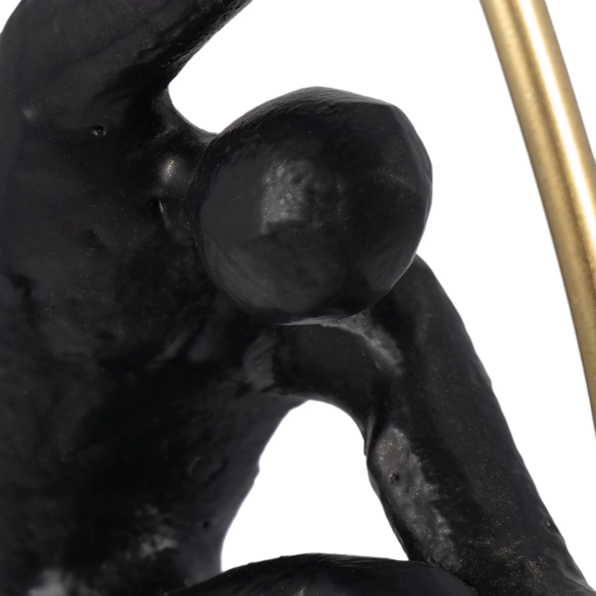 Metal, 16" Gymnast On Pole, Black/gold - Image 5
