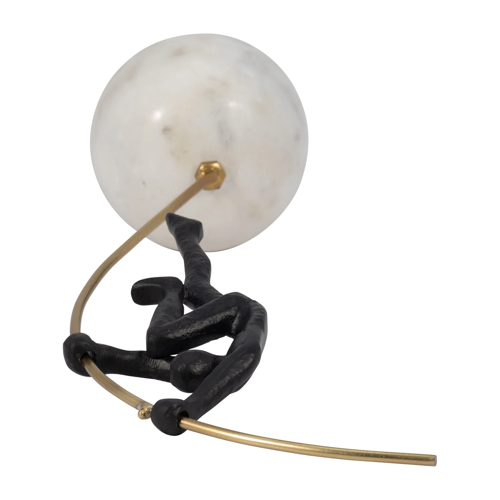 Metal, 16" Gymnast On Pole, Black/gold - Image 6