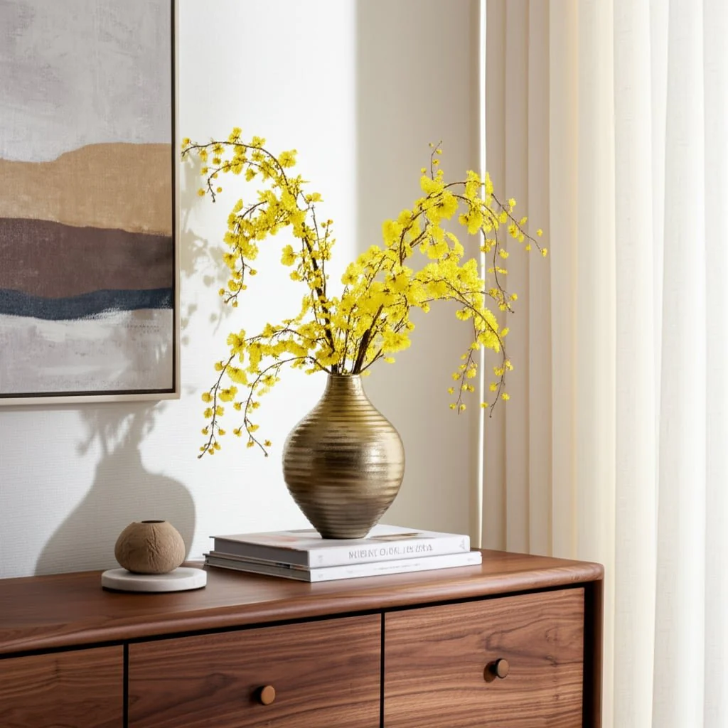 Metal,16",shell Like Vase,gold - Image 3
