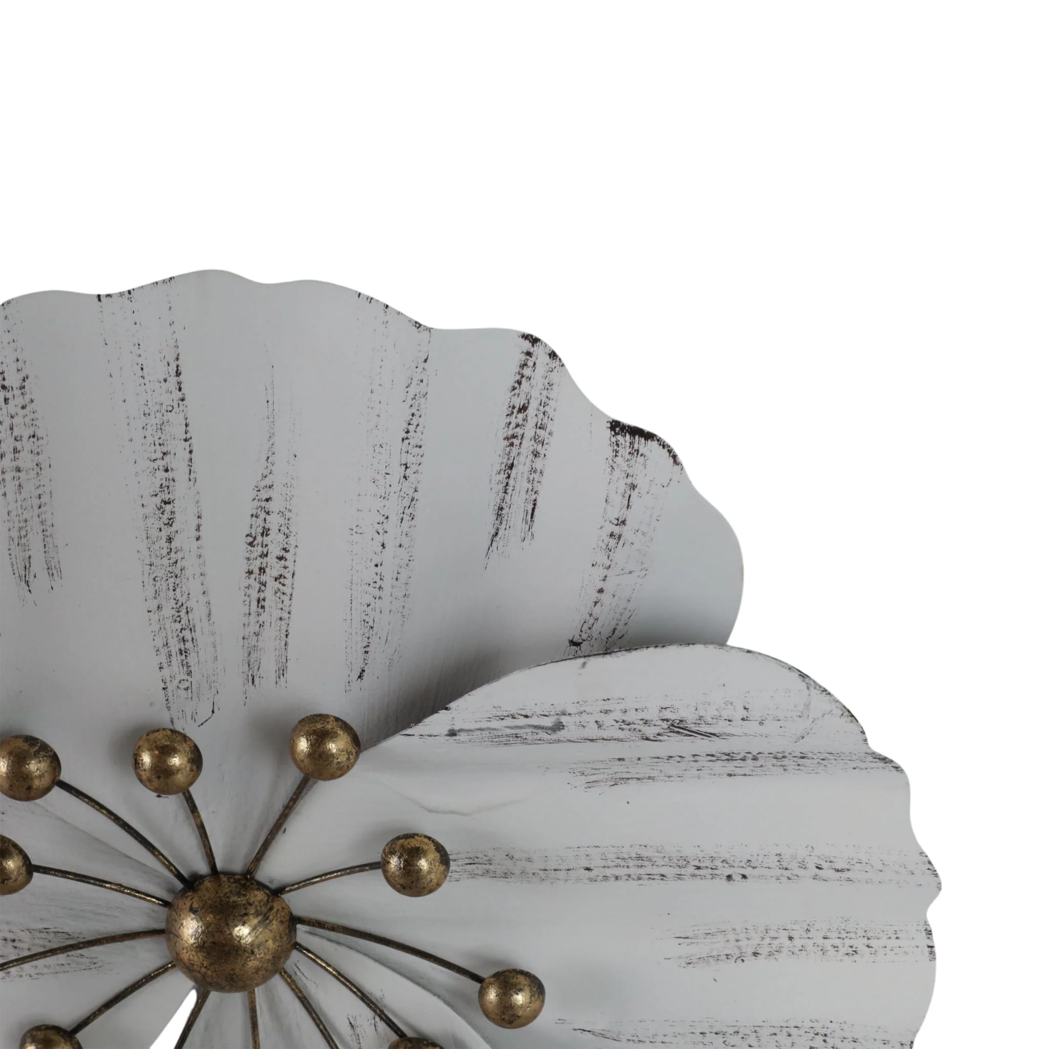 Metal 16" Wall Flower, White,wb - Image 6
