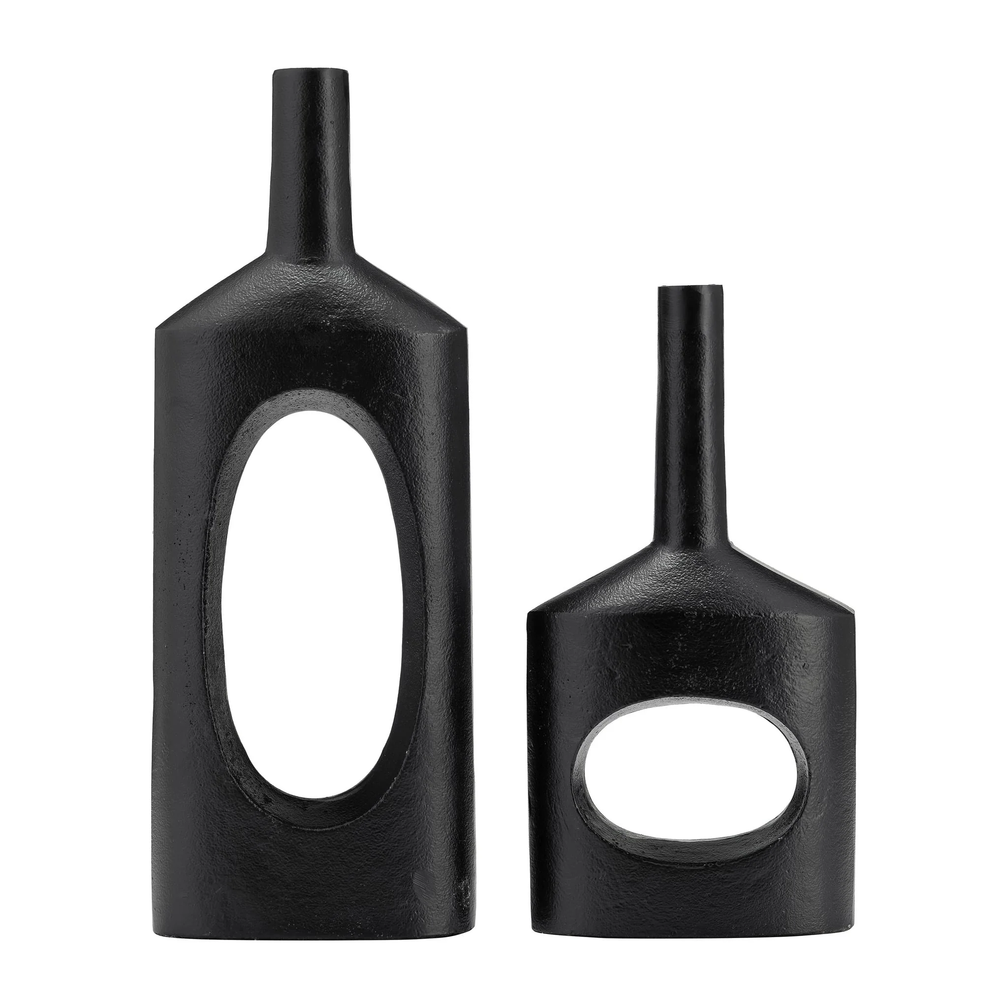Metal,16"h,tall Modern Open Cut Out Vase,black - Image 8