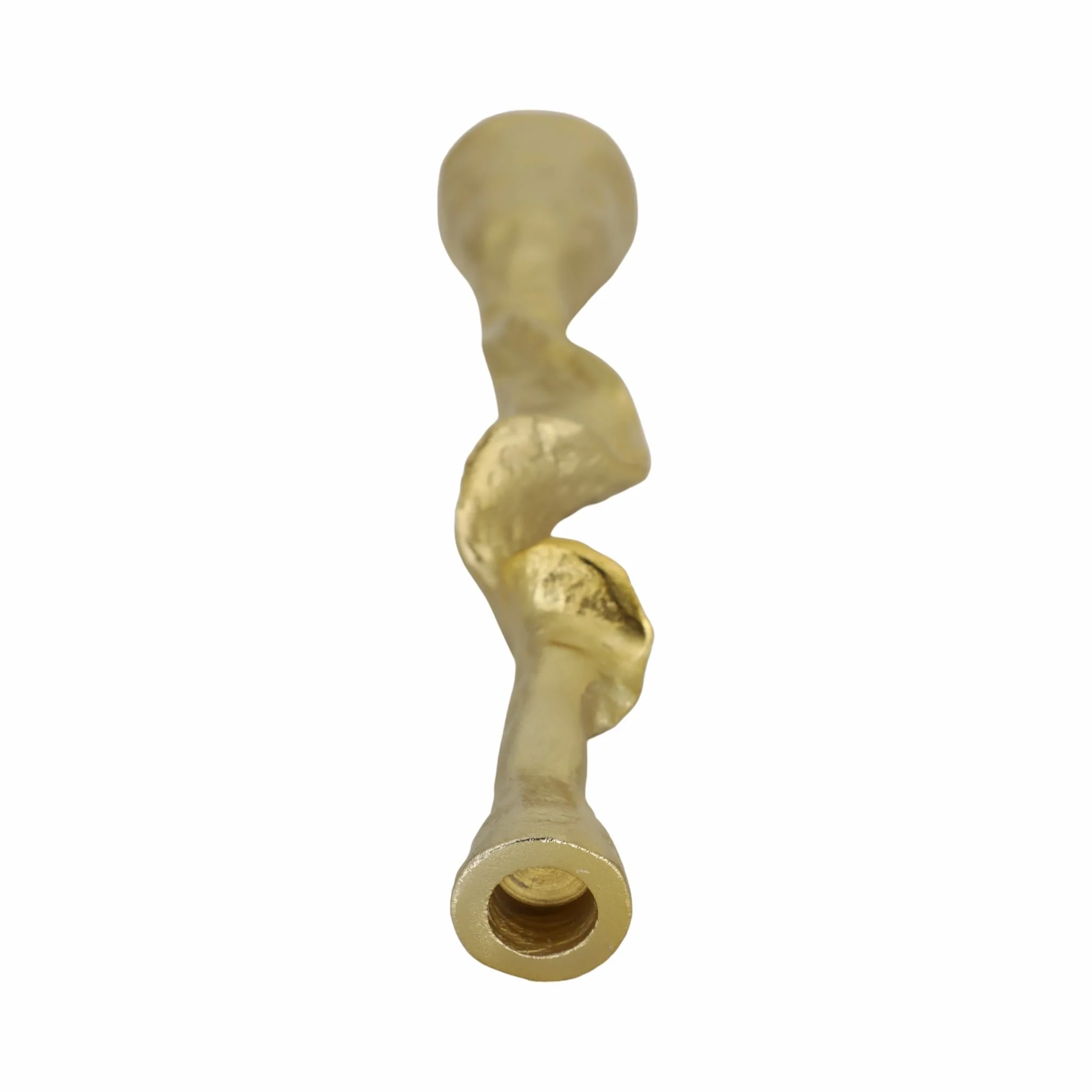 Metal, 17" Forged Taper Candleholder, Gold - Image 7