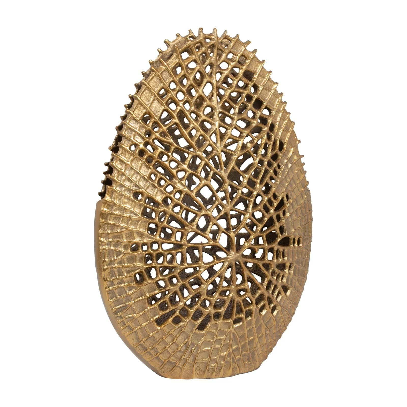 Metal, 18" Contemporary Vase, Gold - Image 2