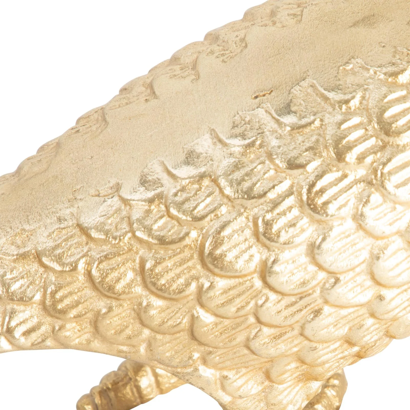 Metal, 18" Long Tailed Bird Deco. Gold - Image 6