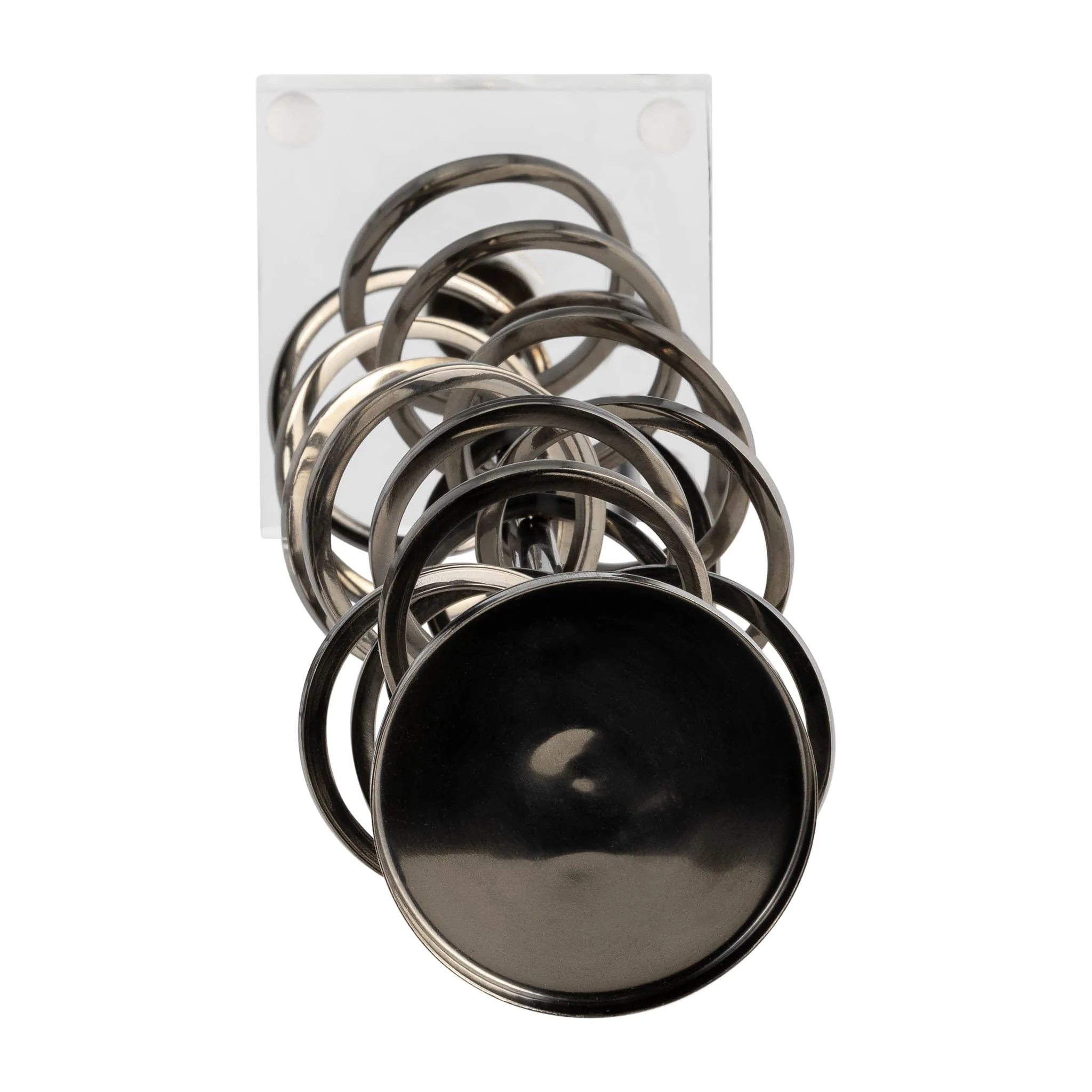 Metal, 18" Ring Toss On Acrylic Candleholder, Gunm - Image 5