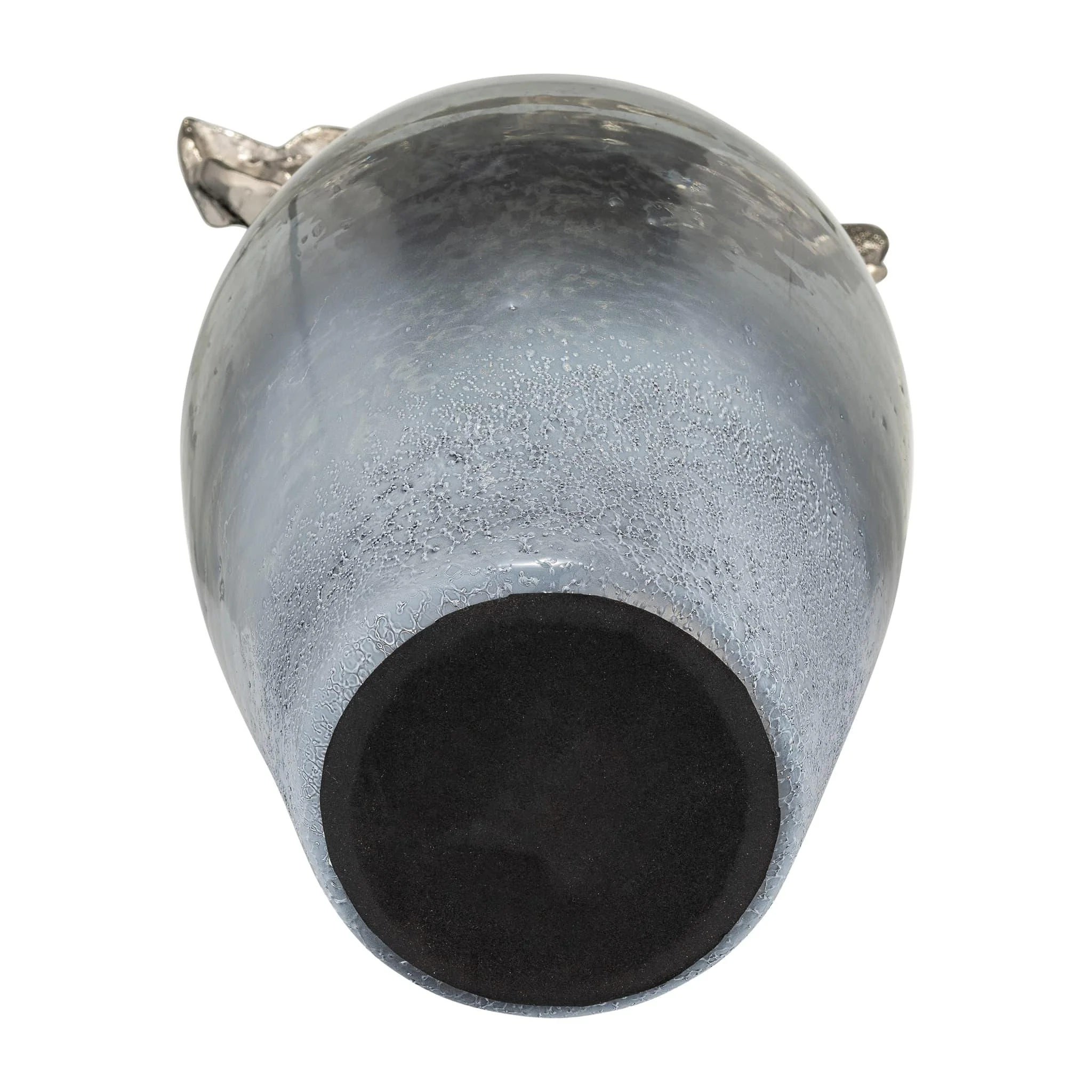 Metal, 18" Vase W/ Textured Lid, Gray/silver - Image 7