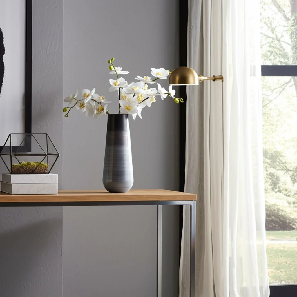 Metal 18"h Alabastron Vase, Multi - Image 8
