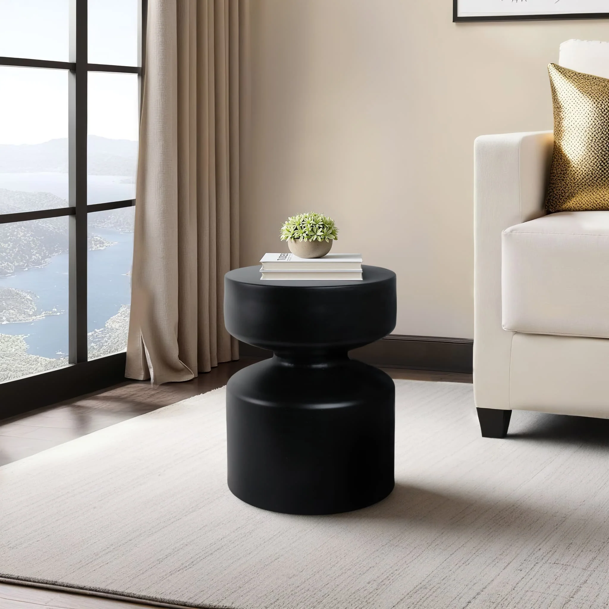 Metal, 18"h Pawn Shaped Stool, Black - Image 10