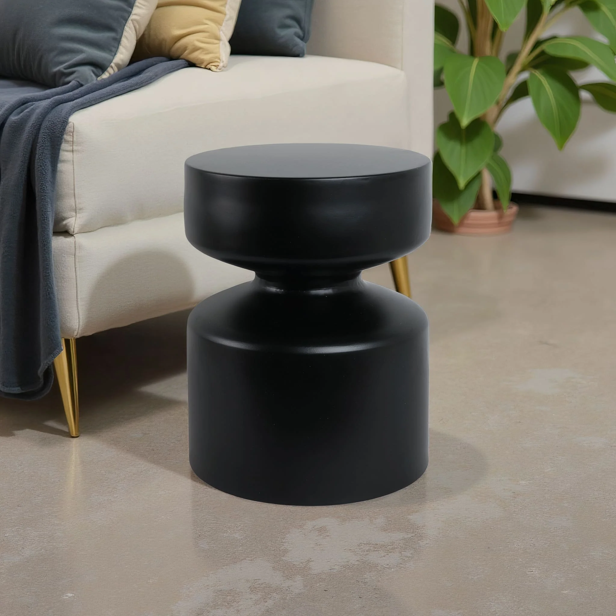 Metal, 18"h Pawn Shaped Stool, Black - Image 11
