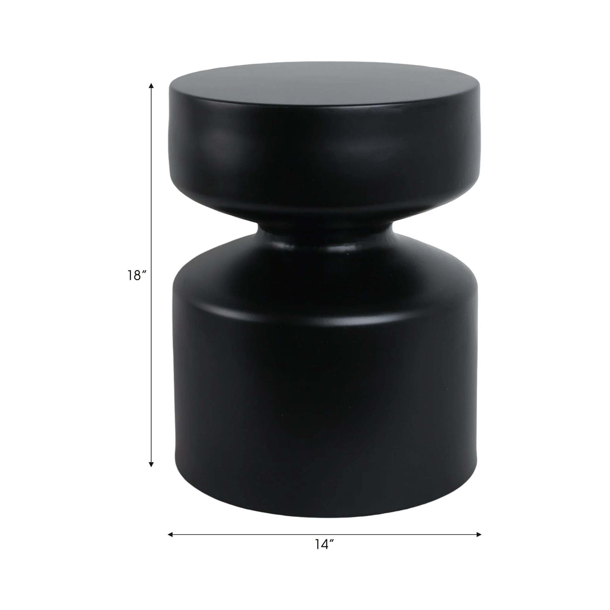 Metal, 18"h Pawn Shaped Stool, Black - Image 7