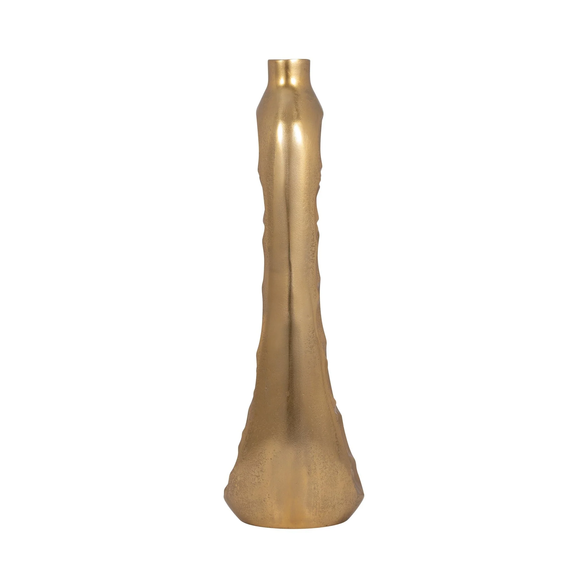 Metal, 19" Cut-out Vase, Gold - Image 3