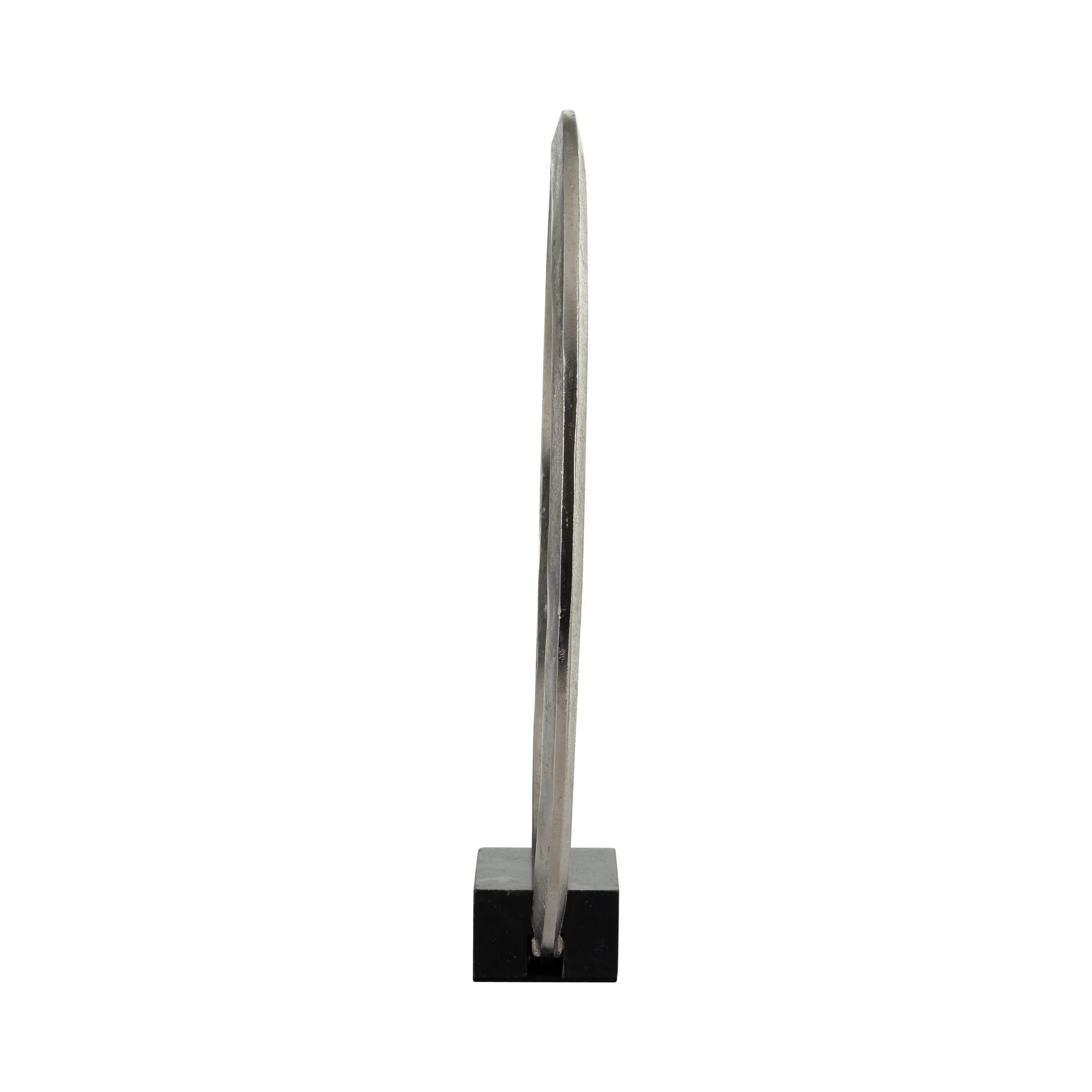 Metal,19",standing Ring W/base ,nickel/black - Image 3