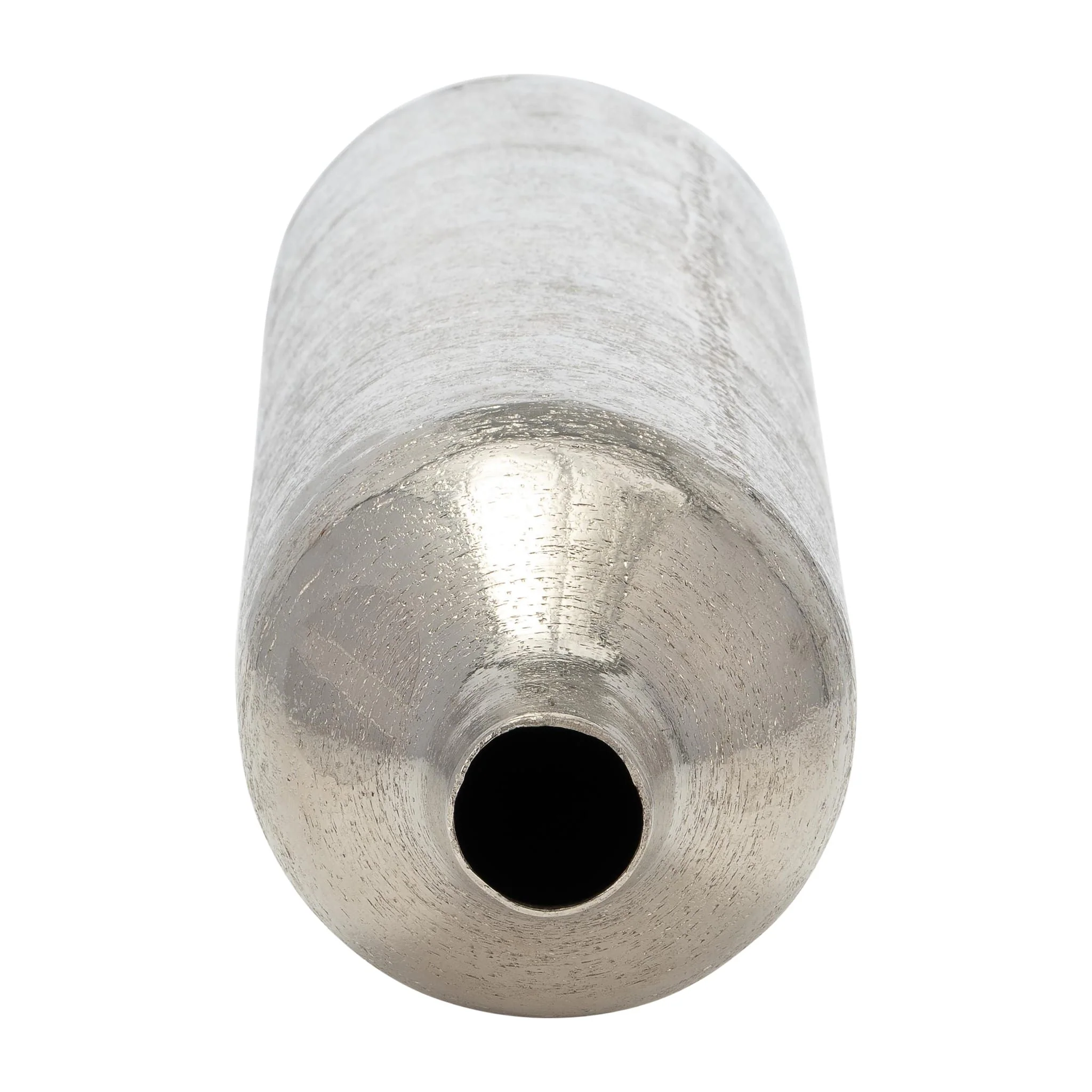 Metal, 19"h Cylinder Vase, Silver - Image 4