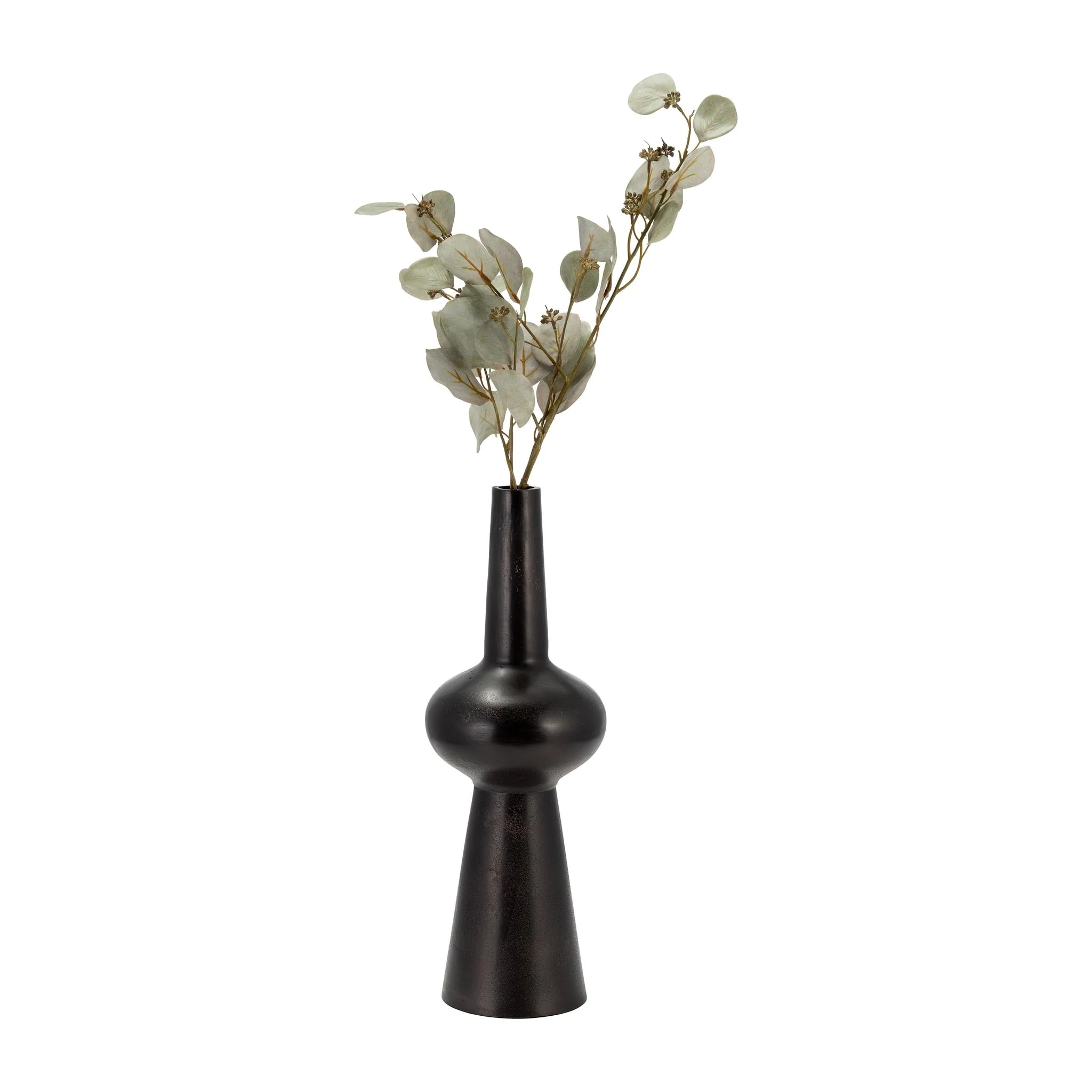 Metal, 19"h Vintage Vase, Bronze - Image 2