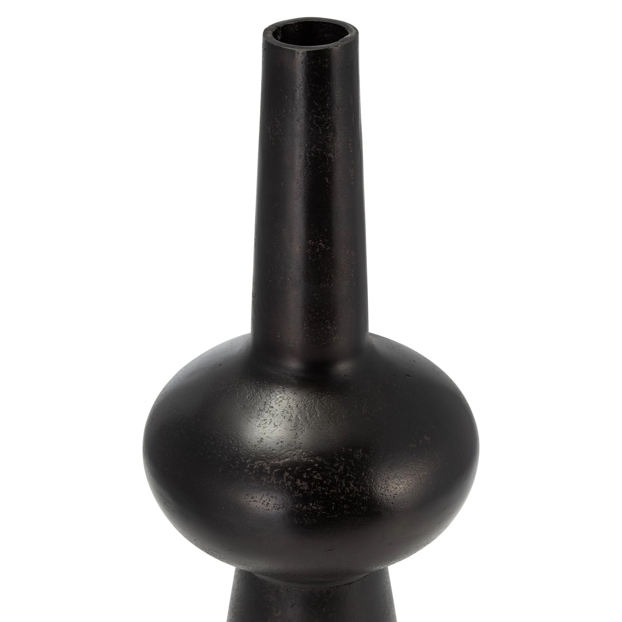 Metal, 19"h Vintage Vase, Bronze - Image 3
