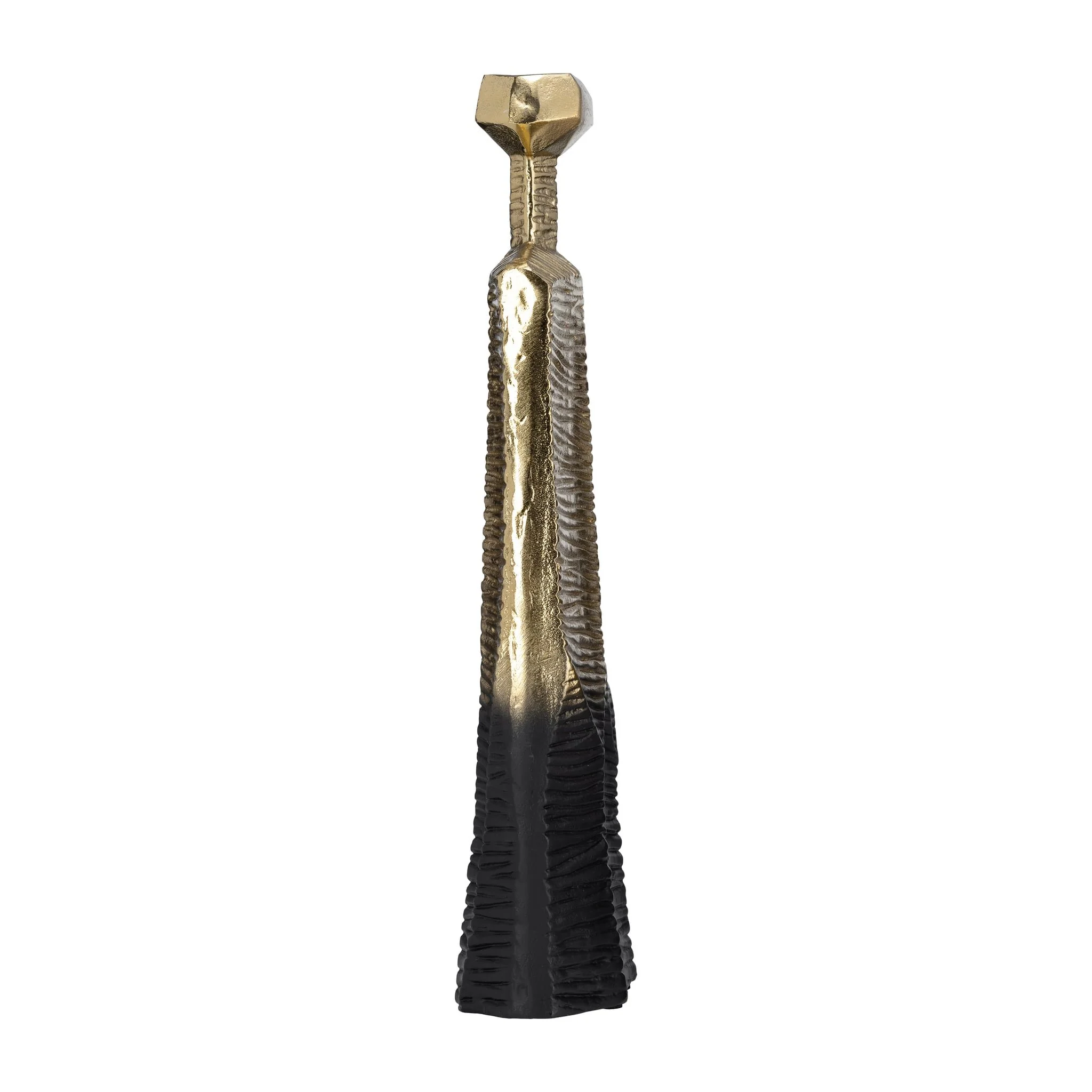 Metal,20",rigged Vase,gold/black - Image 3