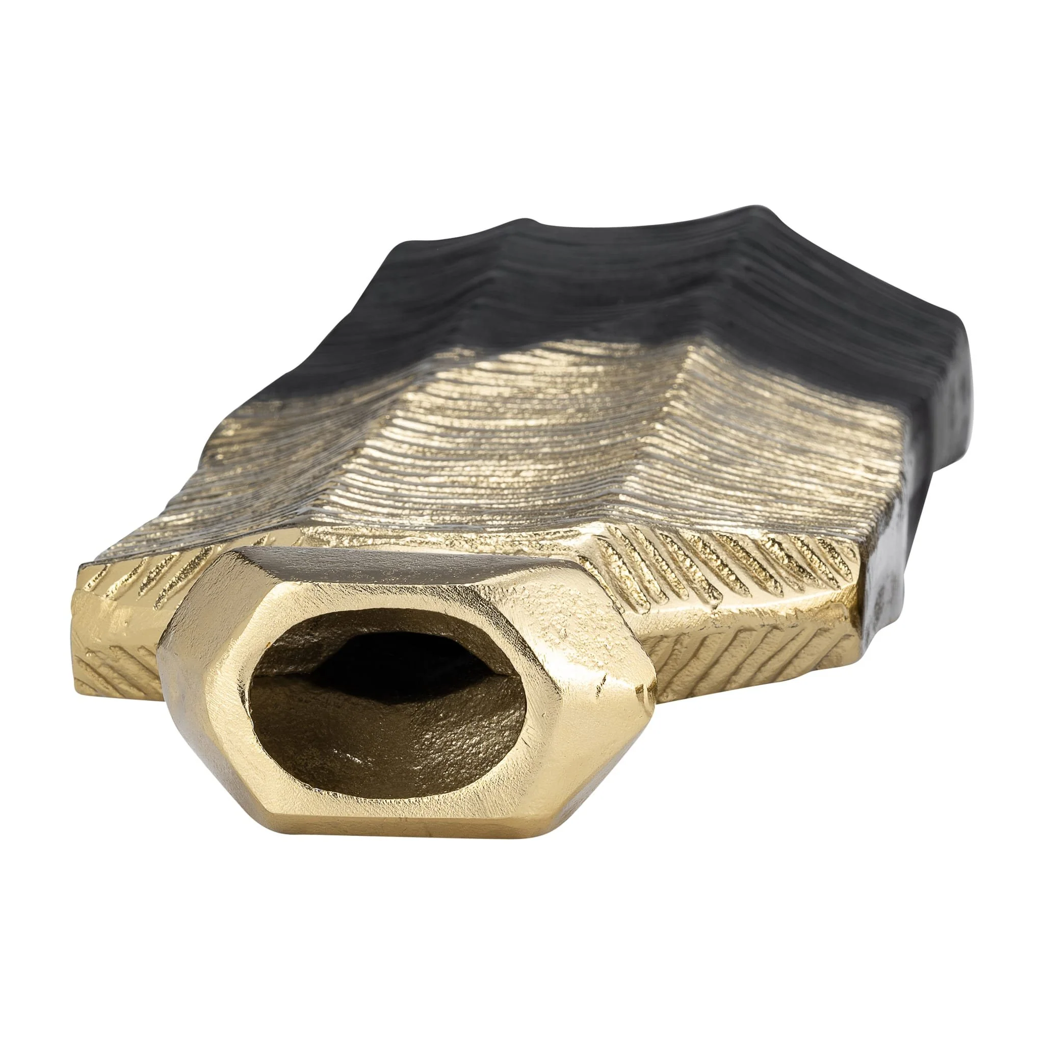 Metal,20",rigged Vase,gold/black - Image 6