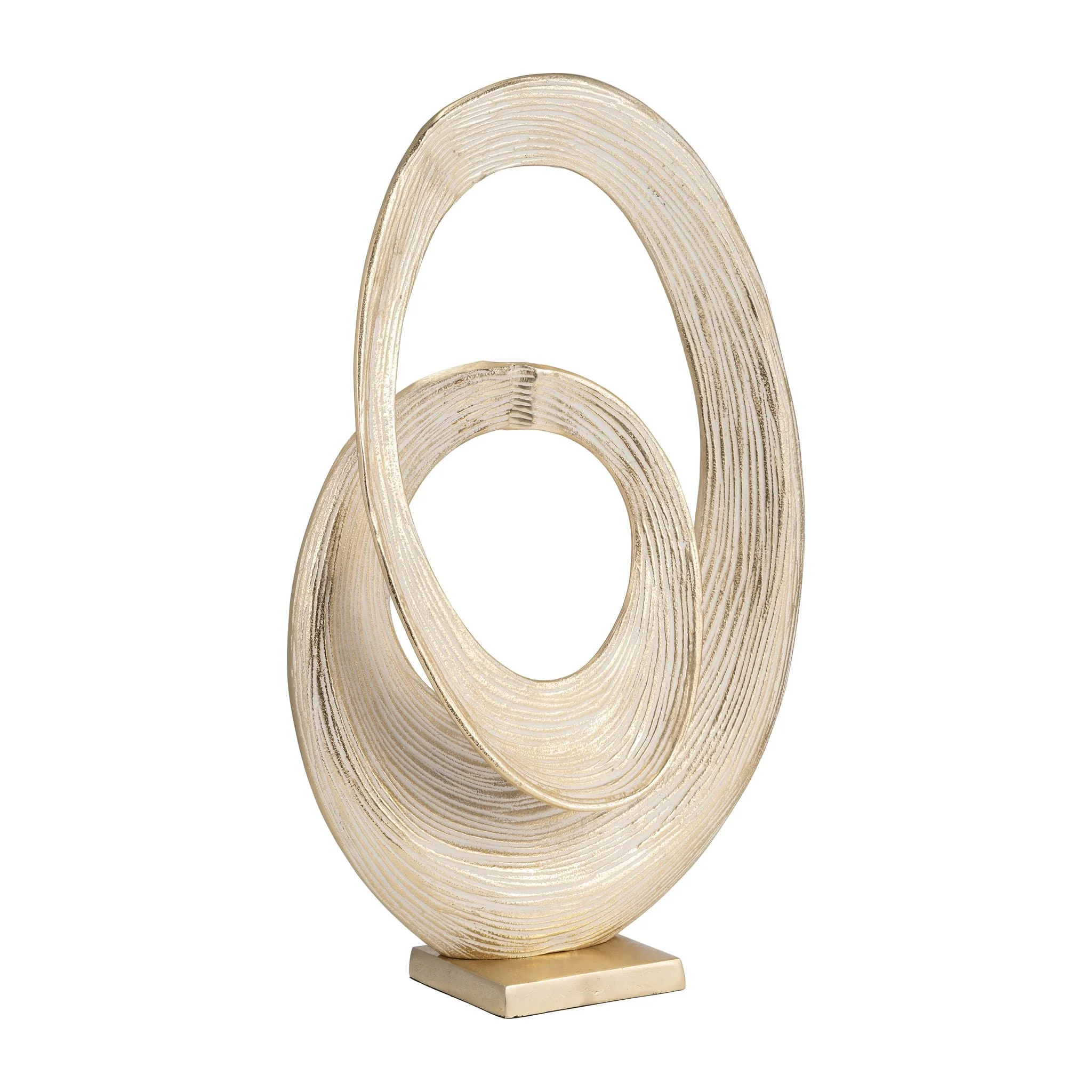 Metal, 20" Swirl Table Top Deco, Gold - Image 2