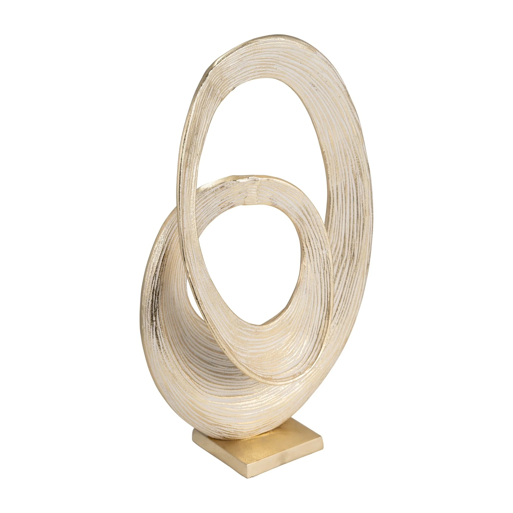 Metal, 20" Swirl Table Top Deco, Gold - Image 5