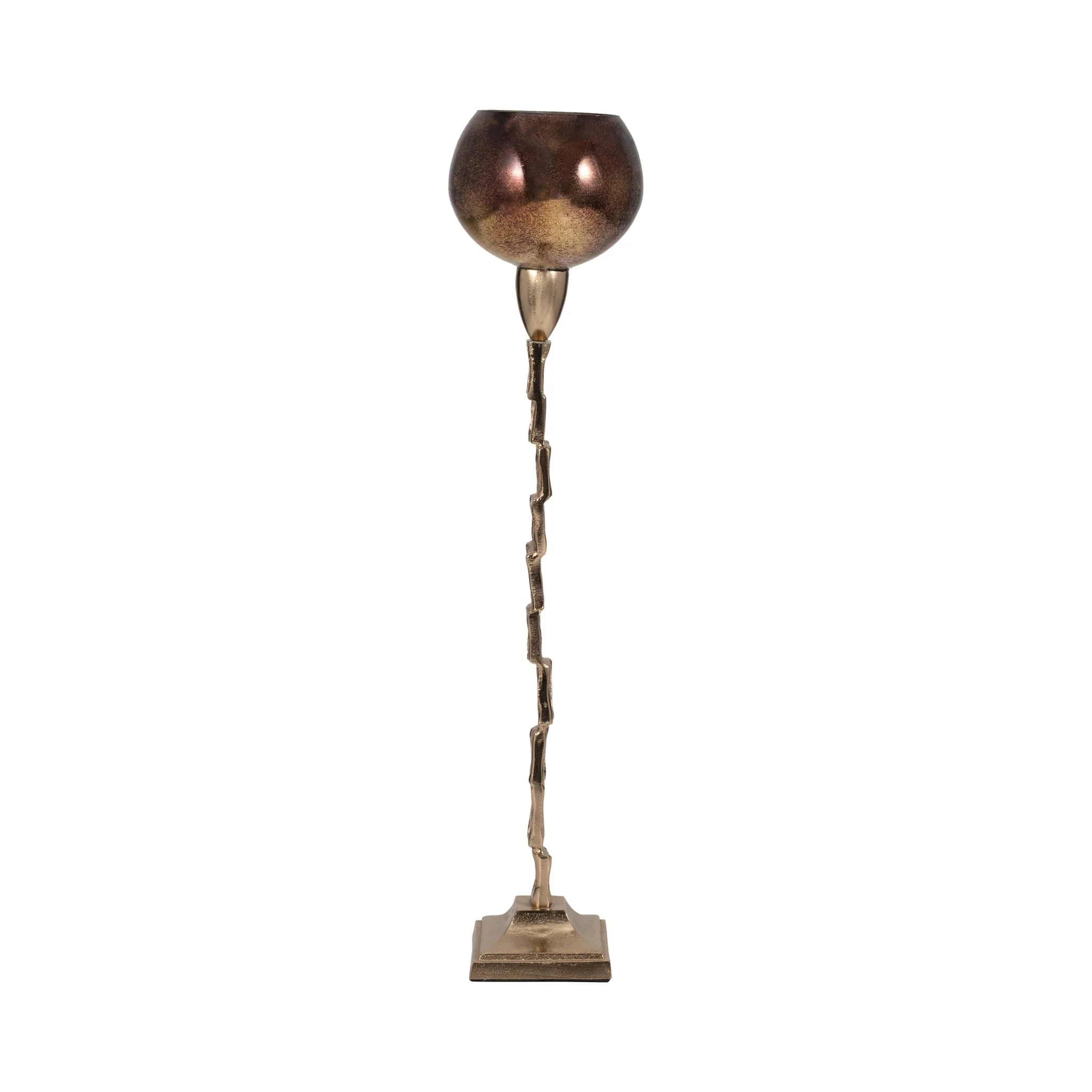 Metal, 20" Tealight Holder W/ Base, Gold - Image 3