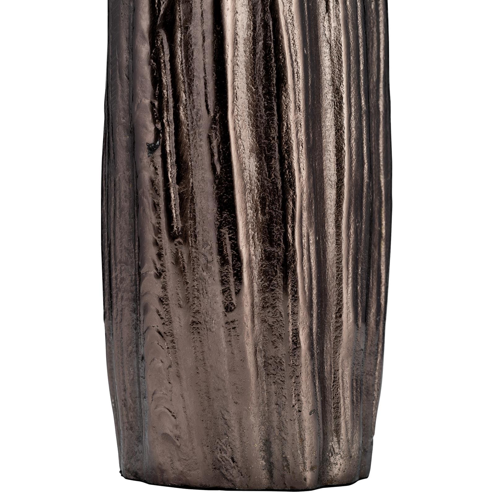Metal, 20"h, Abstract Ridged Vase, Blk Nickel - Image 5