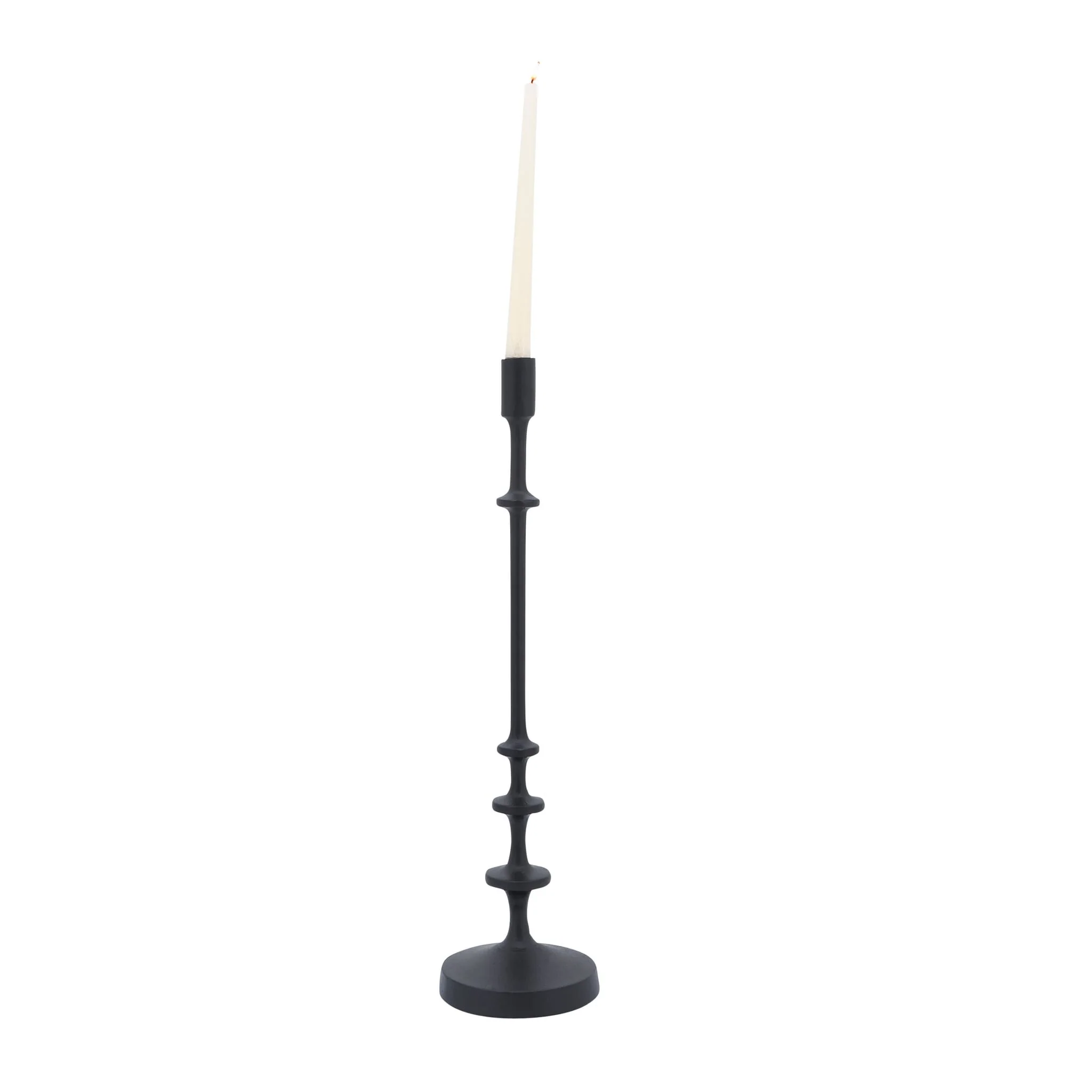 Metal, 20"h Taper Candle Holder, Black - Image 2