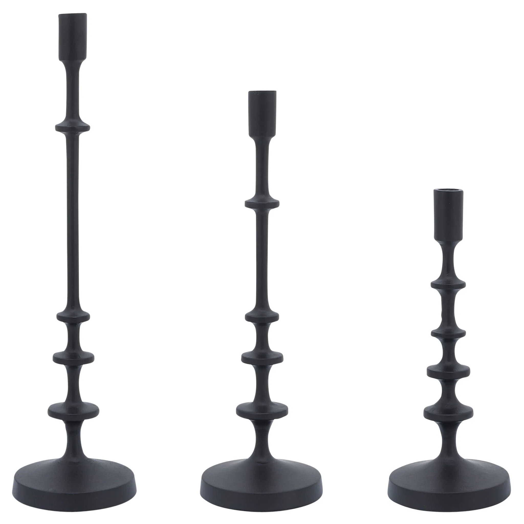 Metal, 20"h Taper Candle Holder, Black - Image 3