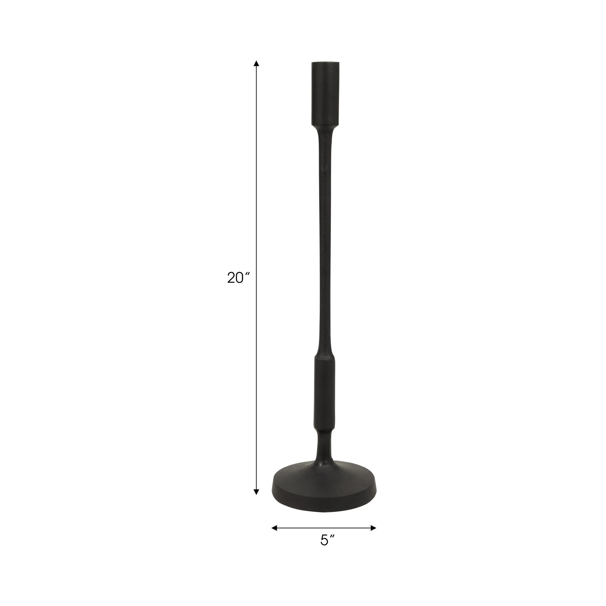 Metal, 20"h Taper Candle Holder, Black - Image 7