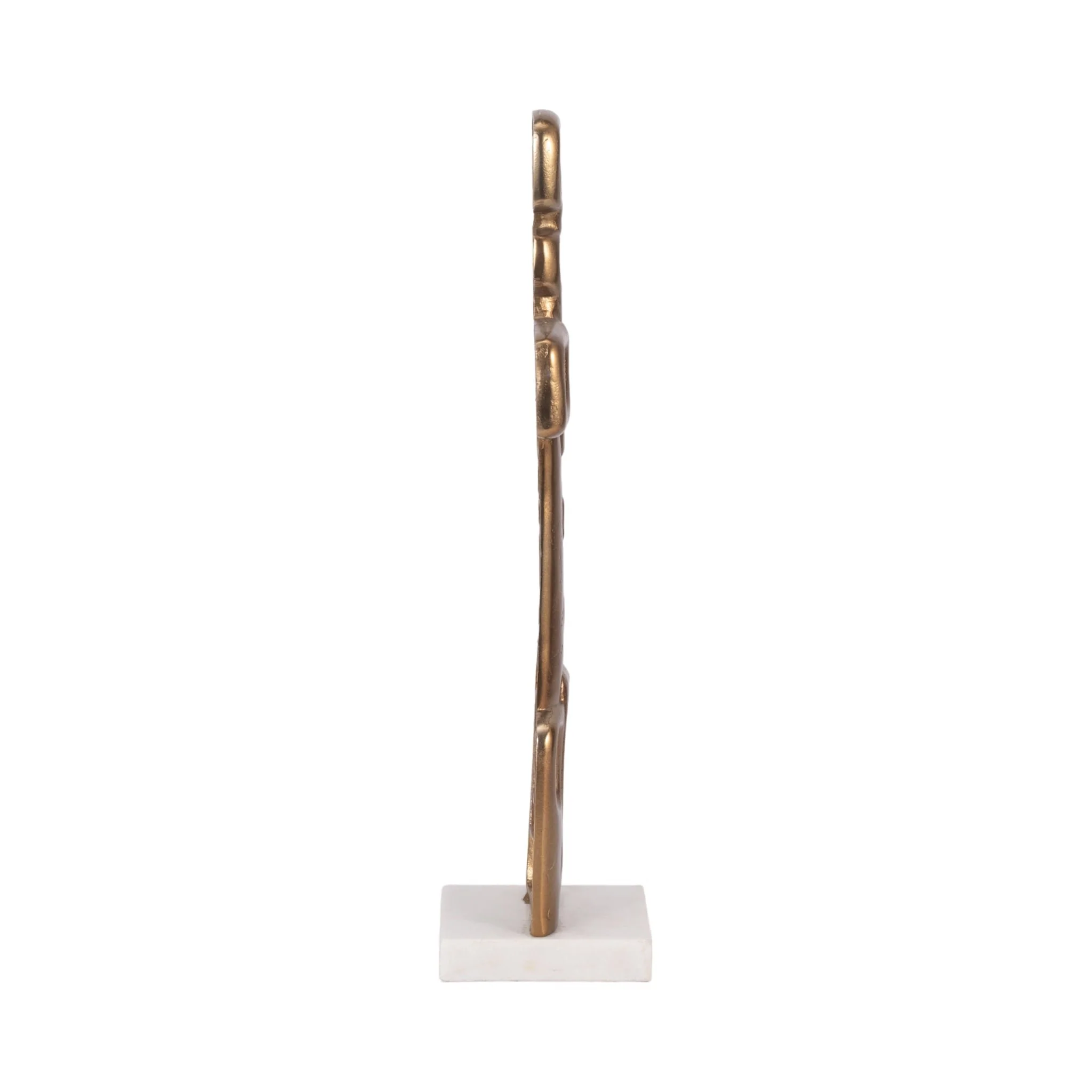 Metal, 21" Abstract Table Deco, Gold - Image 3