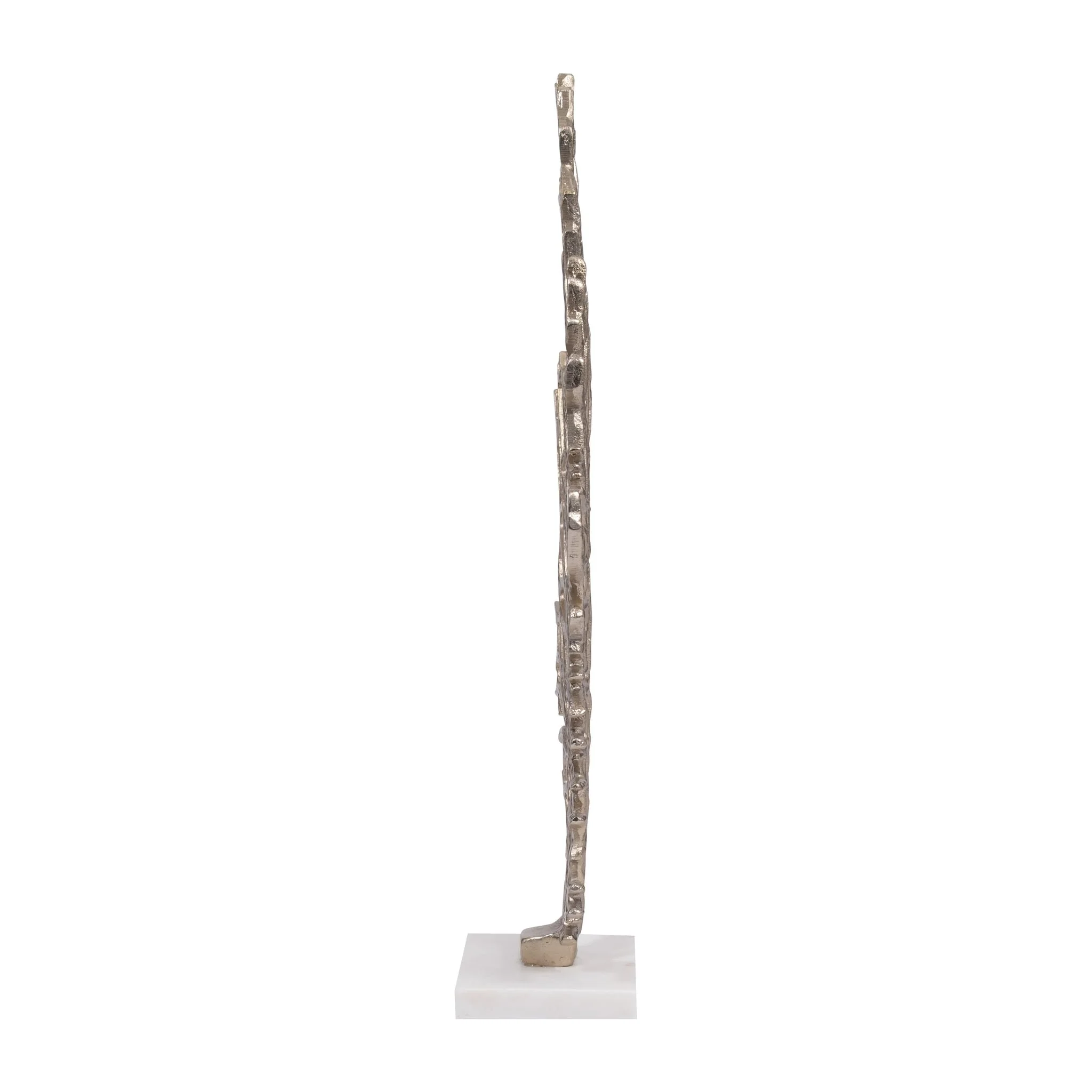 Metal, 21" Coral On Marble Base, Champagne - Image 3