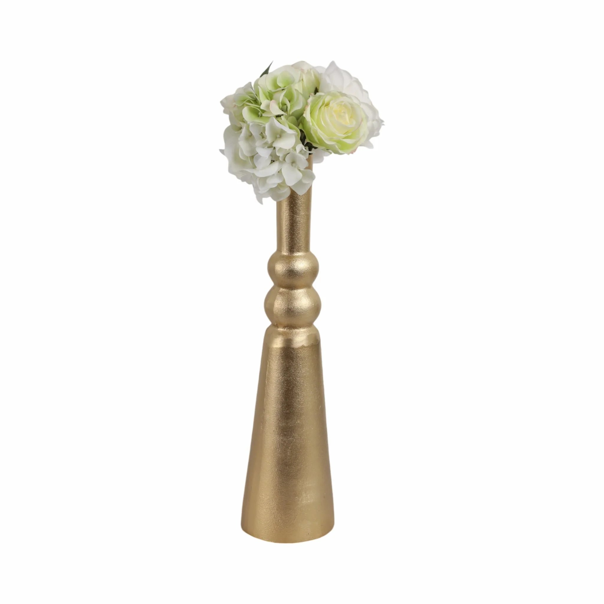 Metal,21"h,abstract Pillar Vase,gold - Image 2