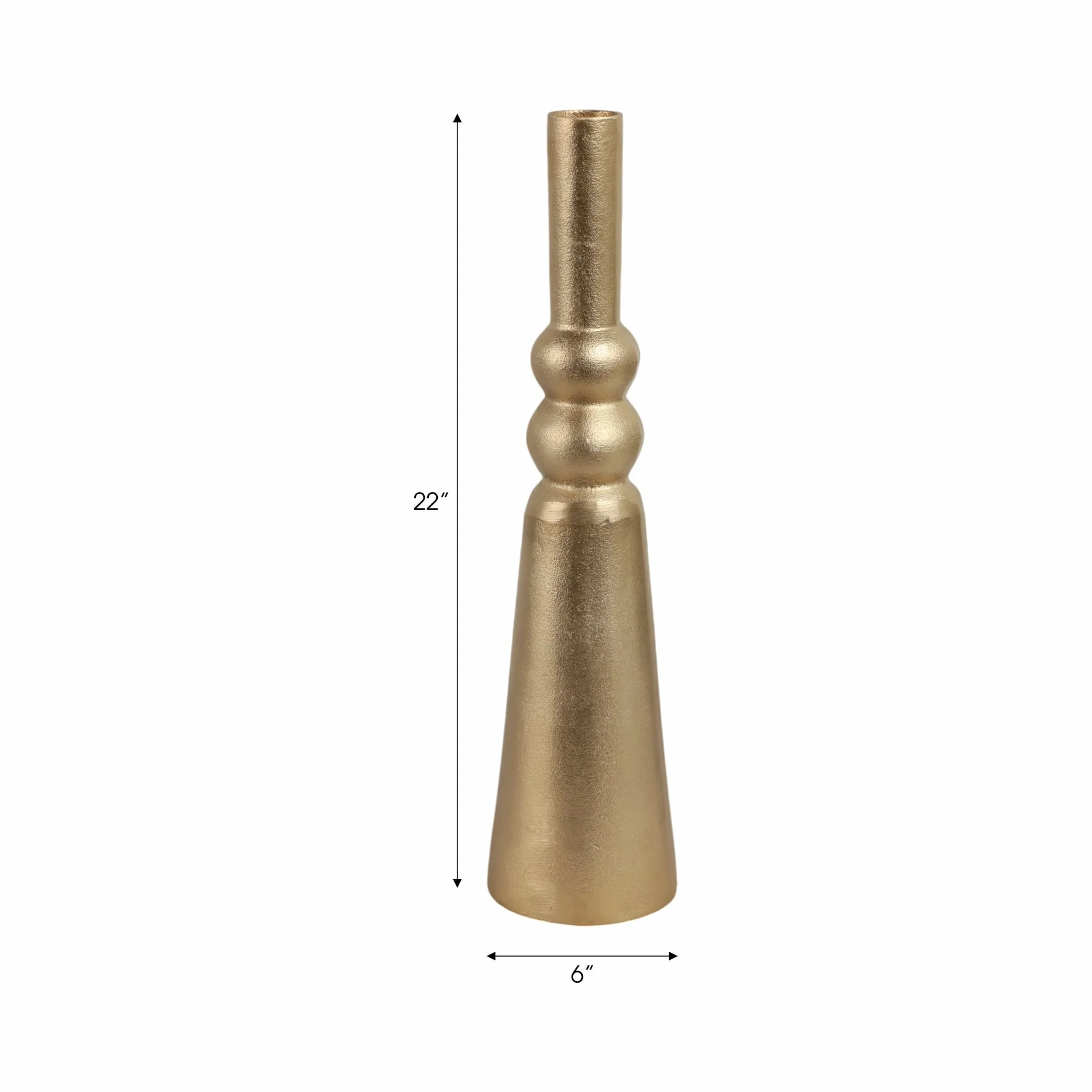 Metal,21"h,abstract Pillar Vase,gold - Image 8