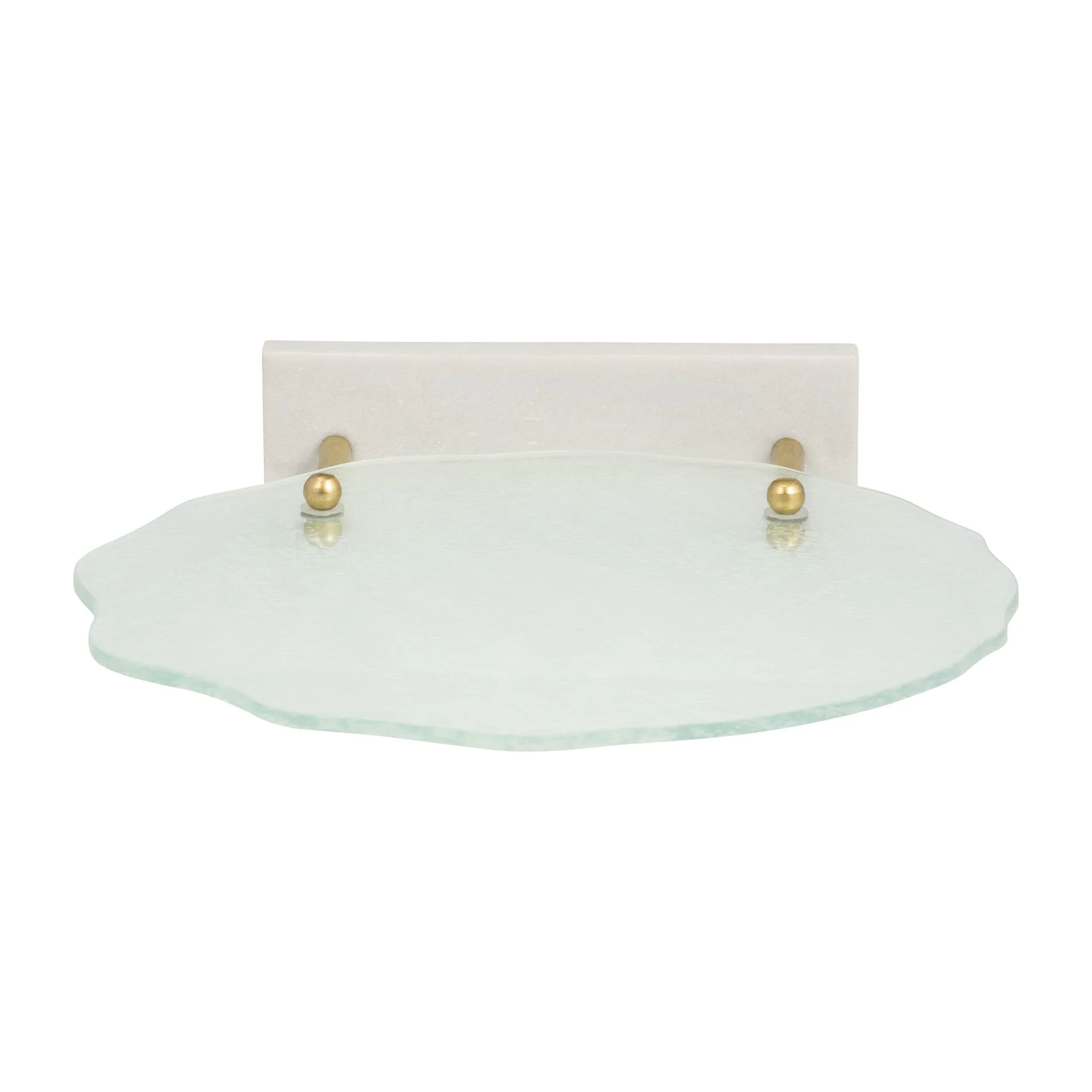 Metal,21"h,speckled Glass Disc On Marble Stand,whi - Image 7