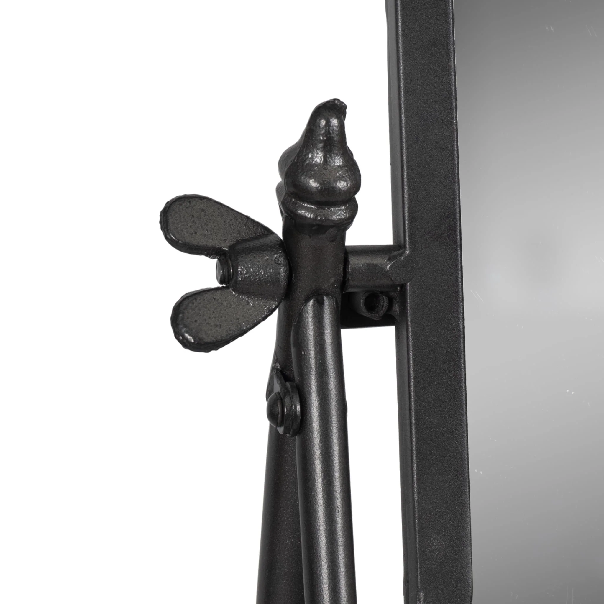 Metal, 21x69 Floor Mirror On Stand, Black - Image 4