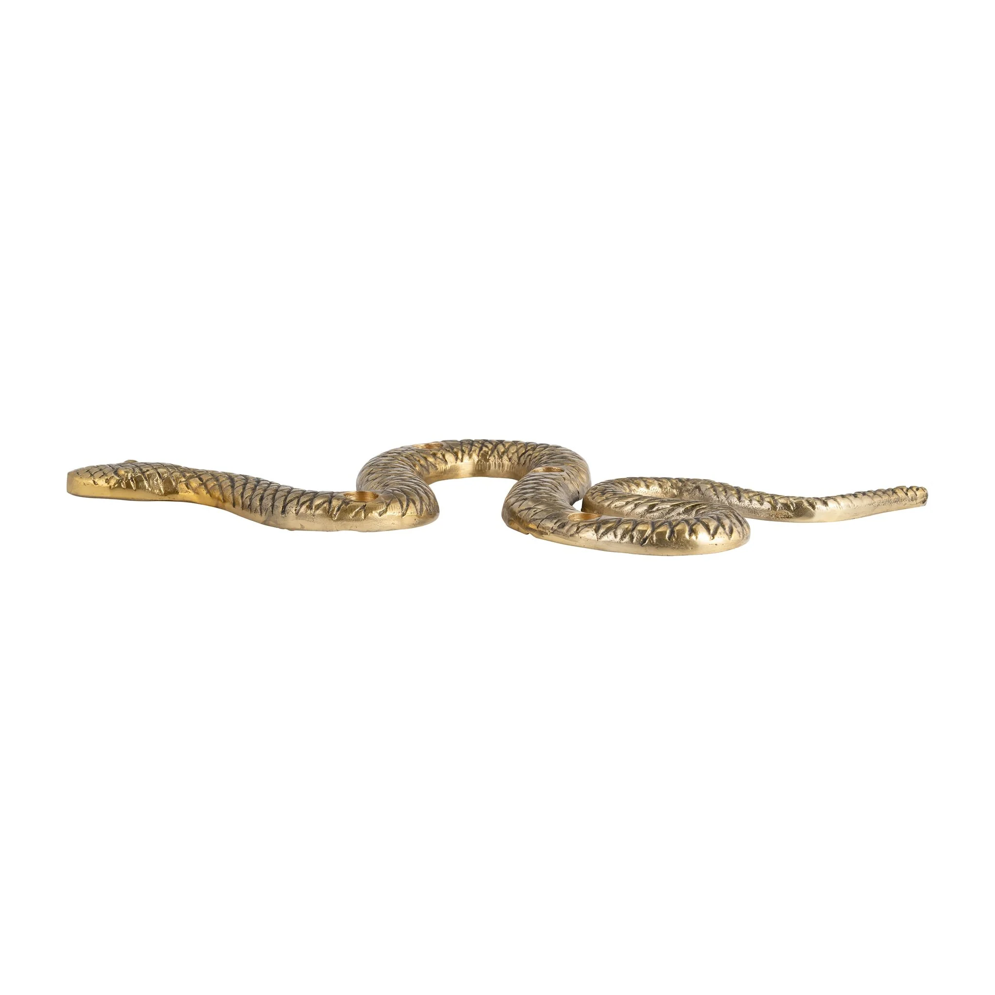 Metal, 22" Snake 4-taper Candle Holder, Gold - Image 2