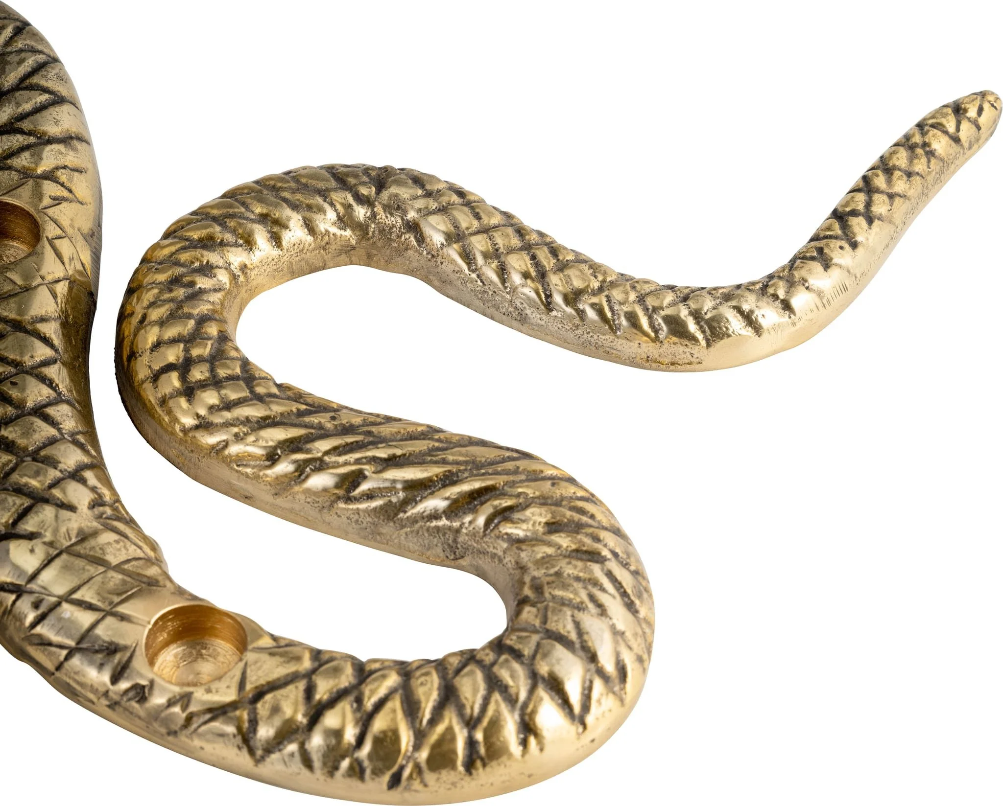 Metal, 22" Snake 4-taper Candle Holder, Gold - Image 4
