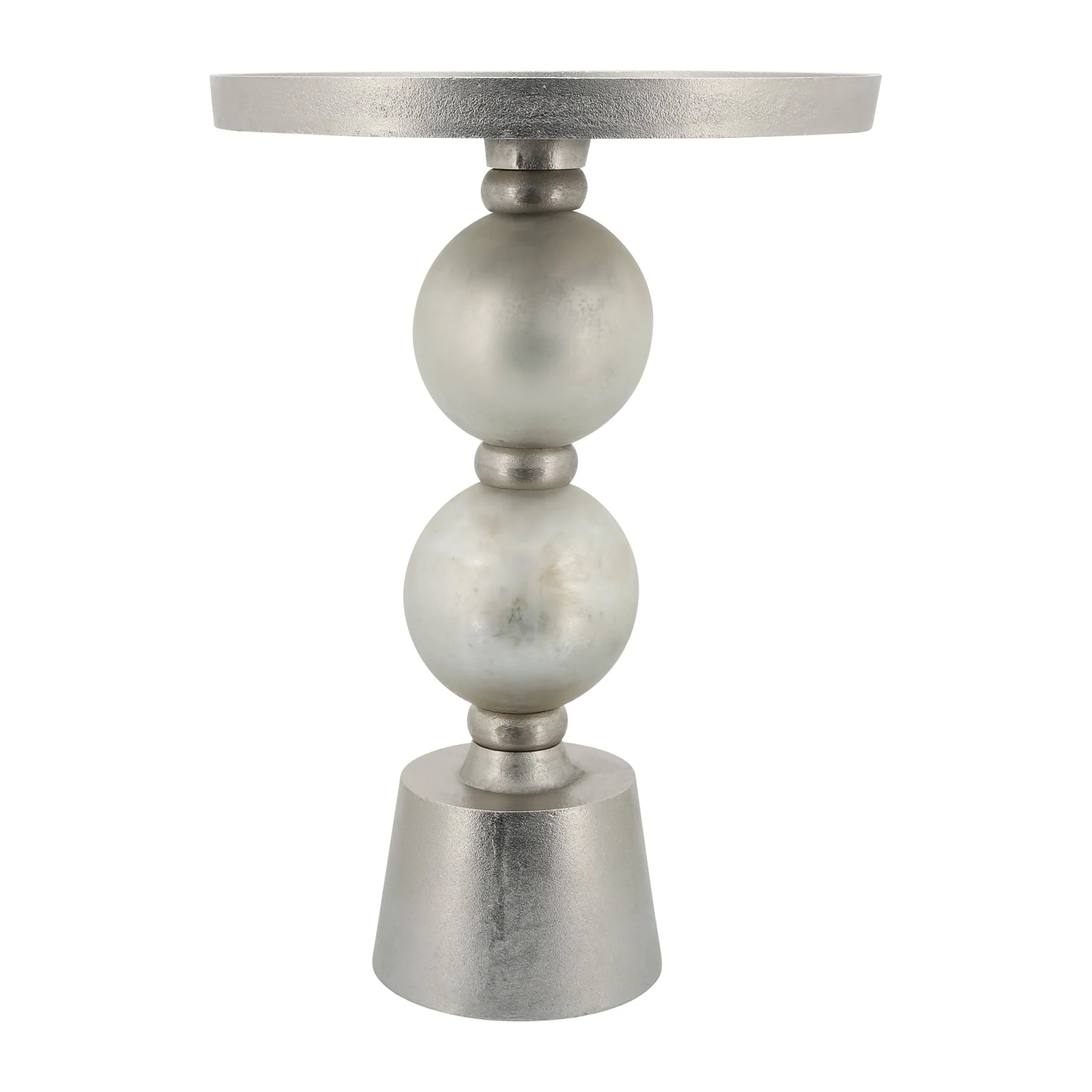 Metal, 22"h Orb Side Table, Mirror Top, Champ/brnz - Image 3