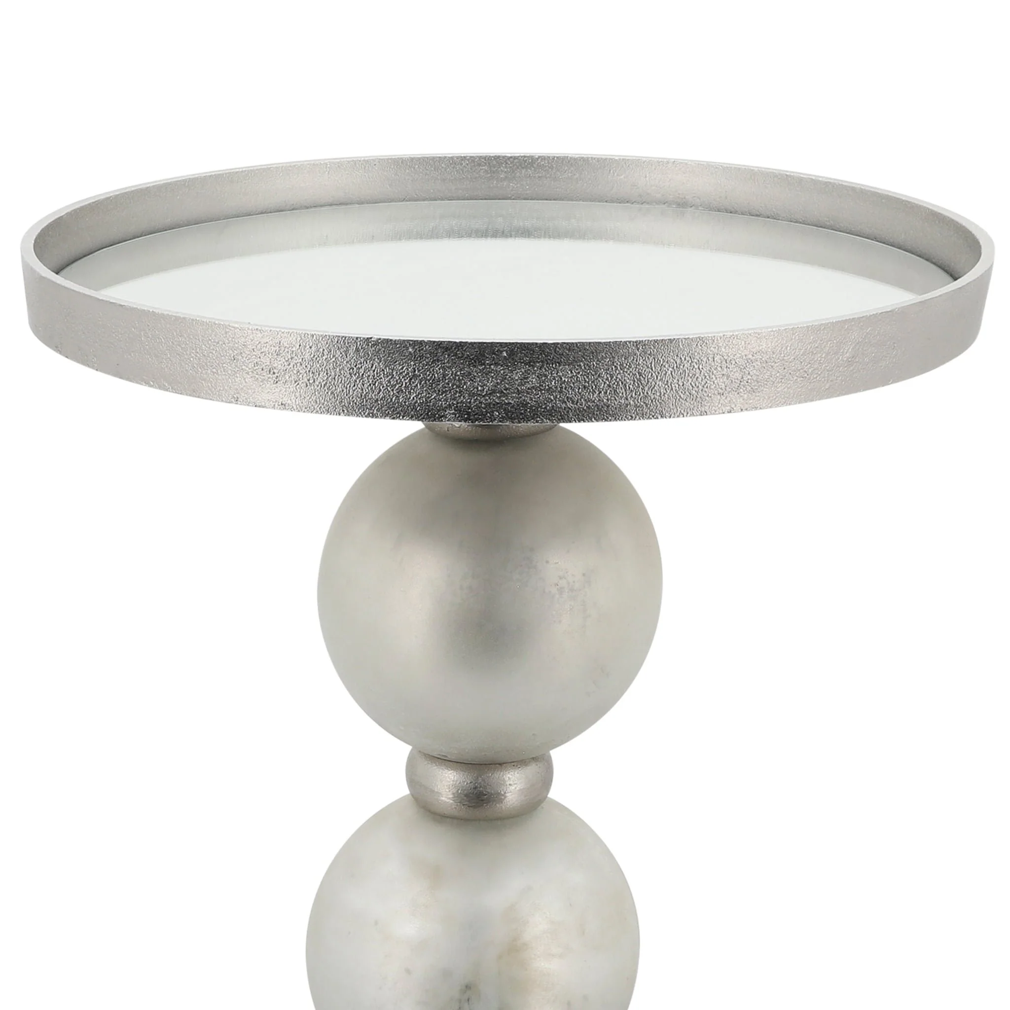 Metal, 22"h Orb Side Table, Mirror Top, Champ/brnz - Image 4
