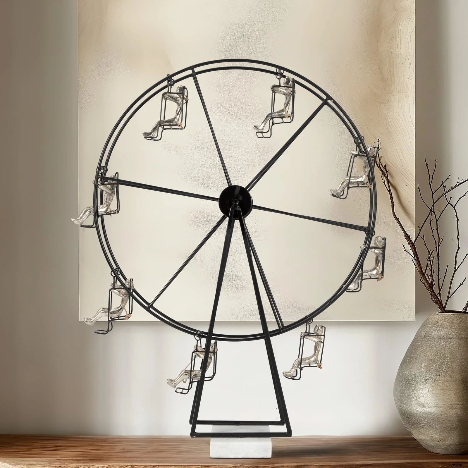 Metal, 23" Ferris Wheel, Black - Image 10